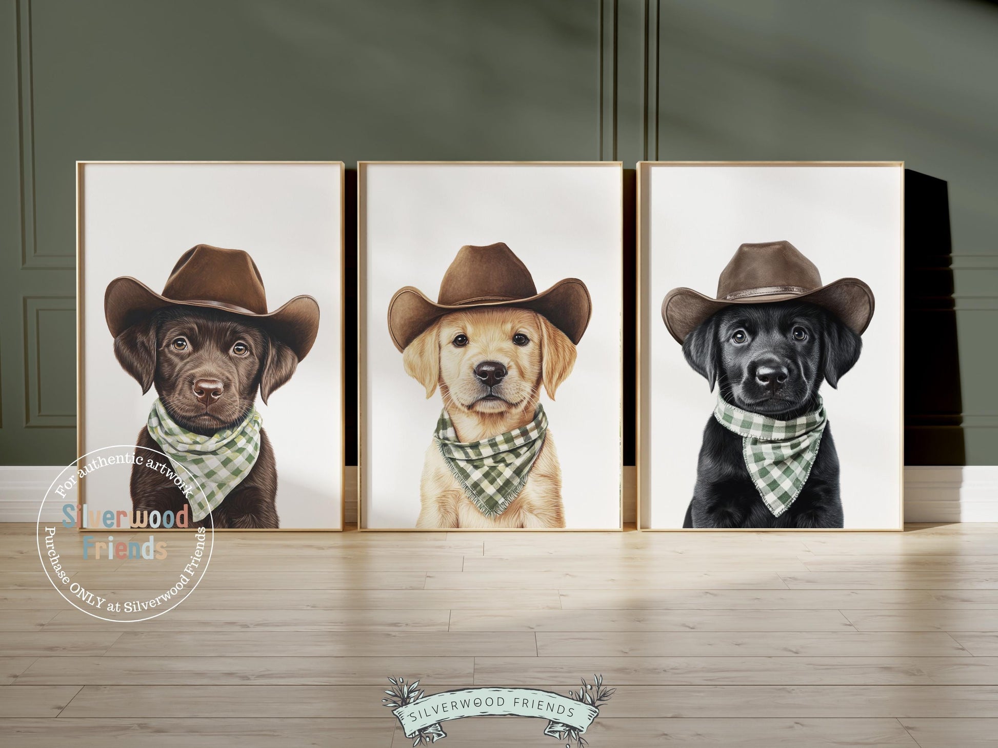 Labrador Dog Cowboy Hat Print, Neutral Cowboy Western Dog Nursery Decor, Cowboy Western Dog Nursery Wall Art, Labrador Puppy Digital Prints