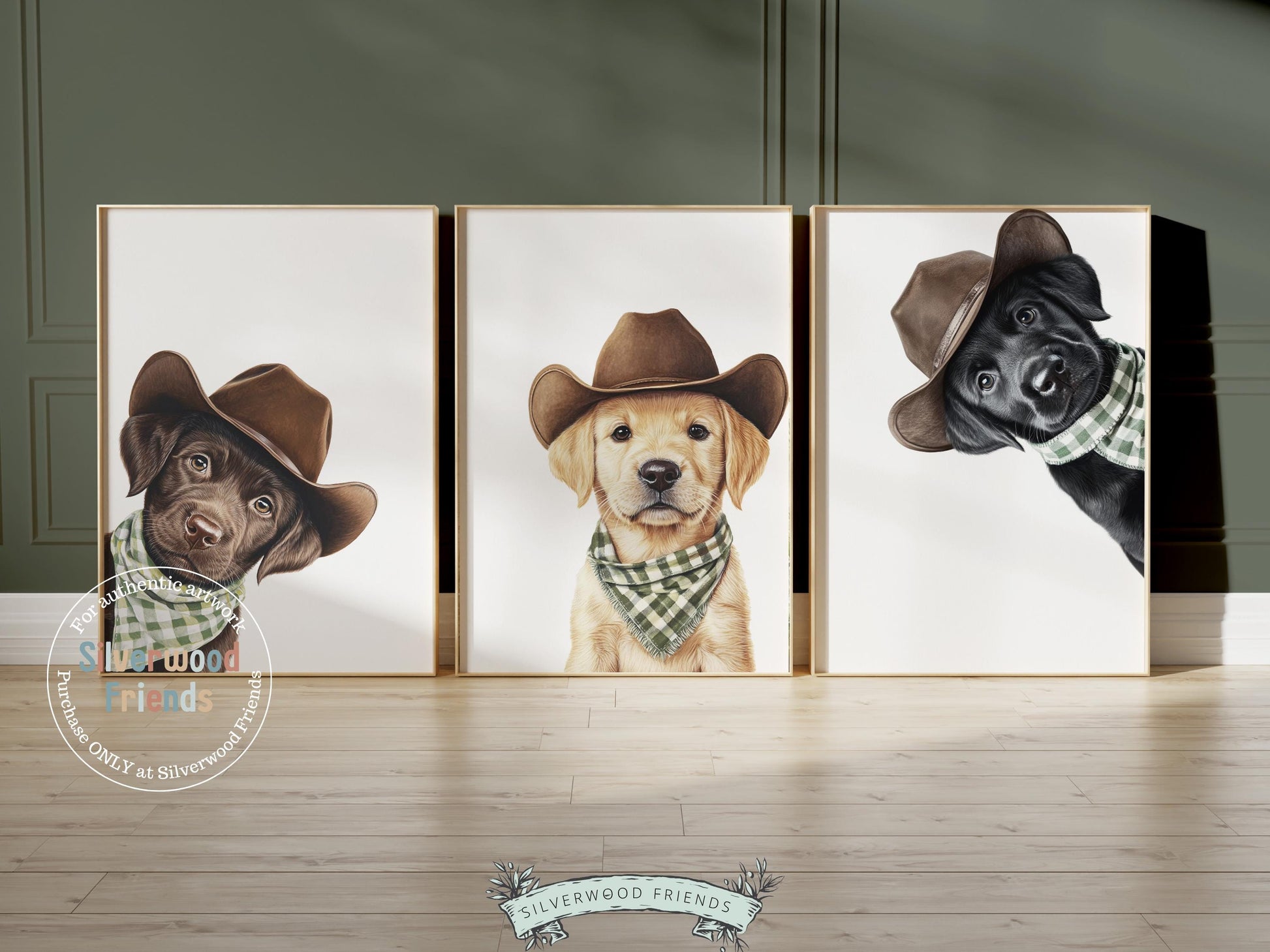Labrador Dog Cowboy Hat Print, Neutral Cowboy Western Dog Nursery Decor, Cowboy Western Dog Nursery Wall Art, Labrador Puppy Digital Prints