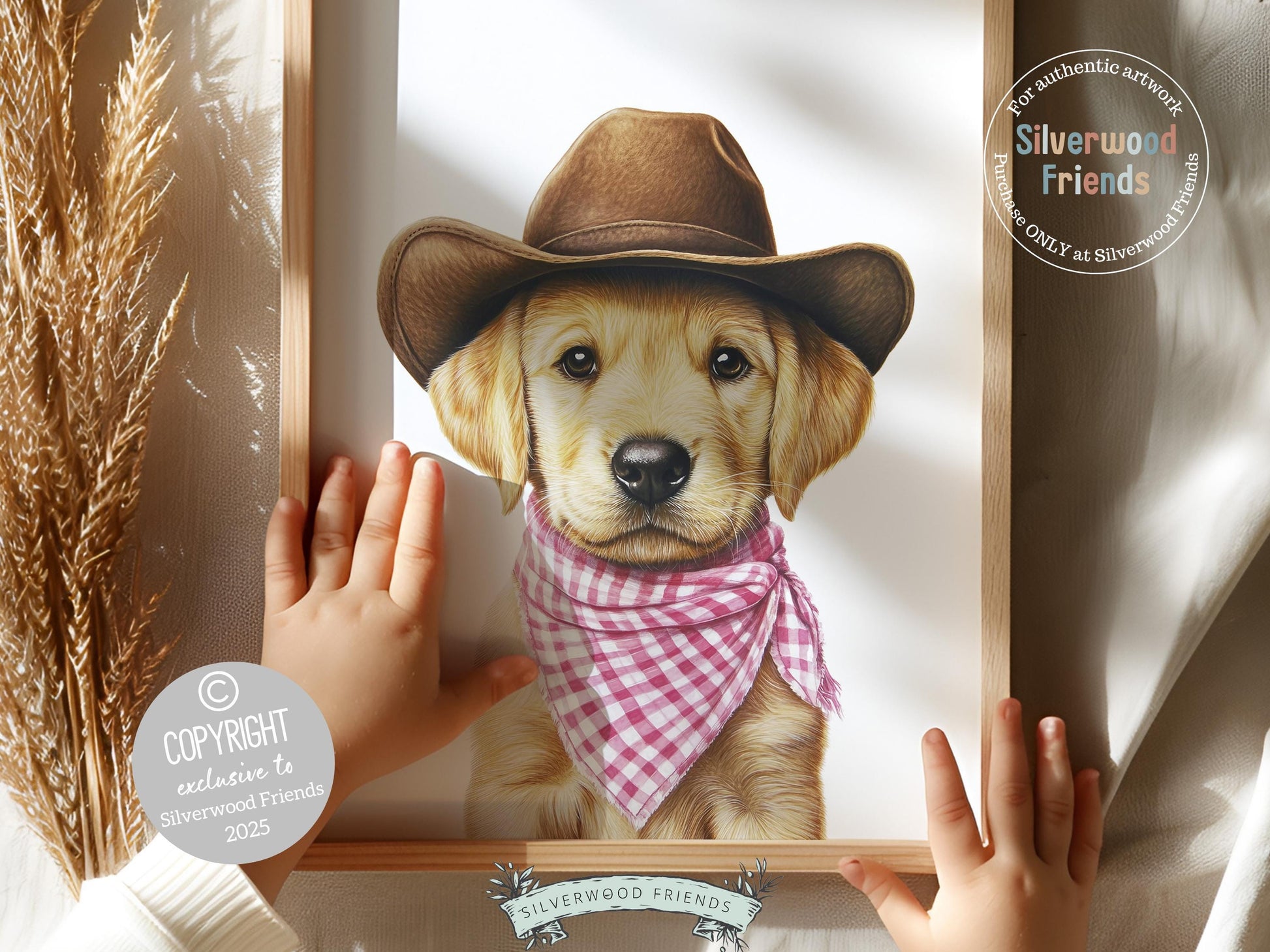 Labrador Dog Cowboy Hat Print, Baby Girl Cowgirl Western Dog Nursery Decor, Cowgirl Western Nursery Wall Art, Pink Labrador Digital Prints