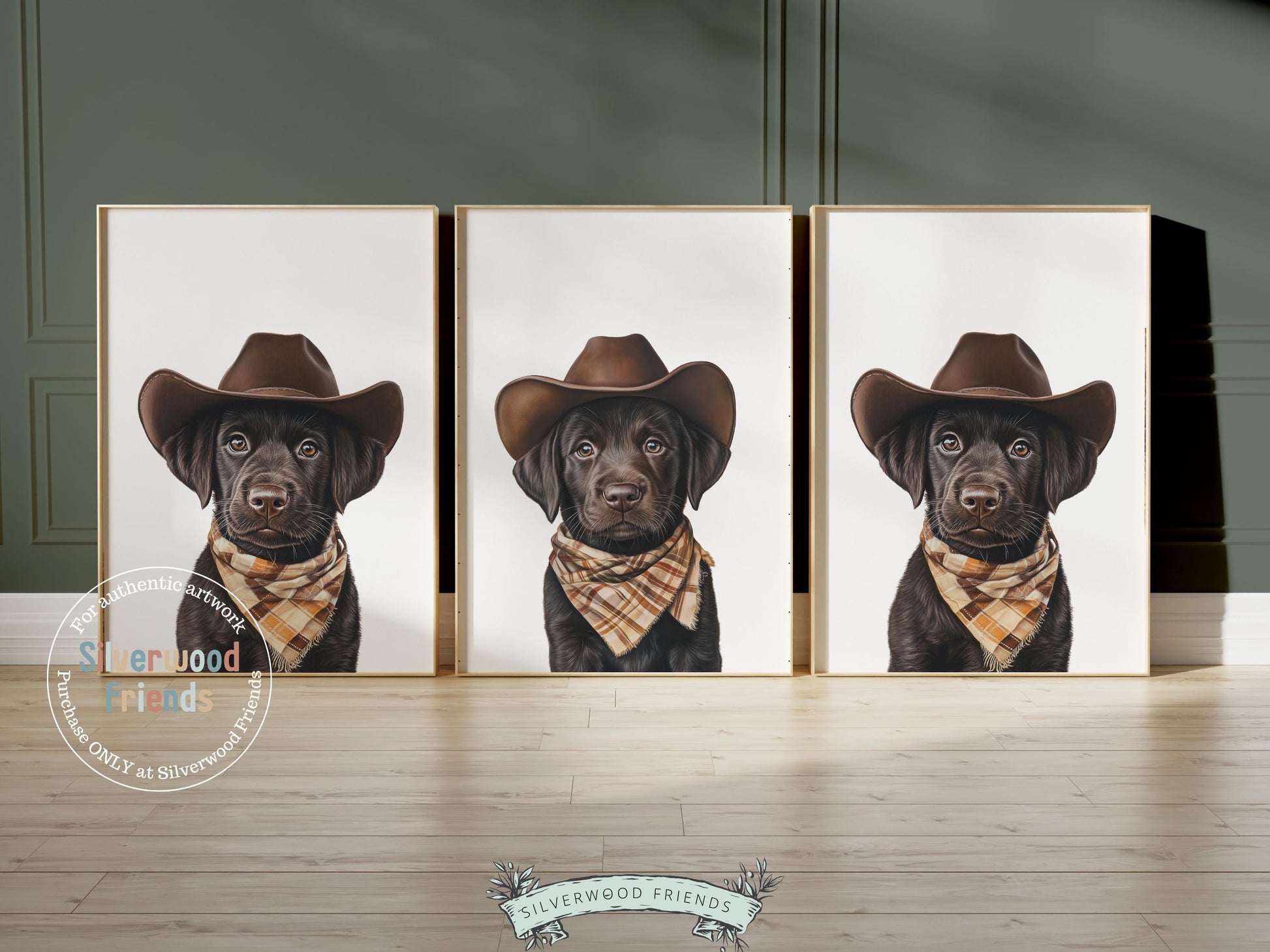 Labrador Dog Cowboy Hat Print, Neutral Cowboy Western Dog Nursery Decor, Cowboy Western Dog Nursery Wall Art Labrador Puppy Digital Print