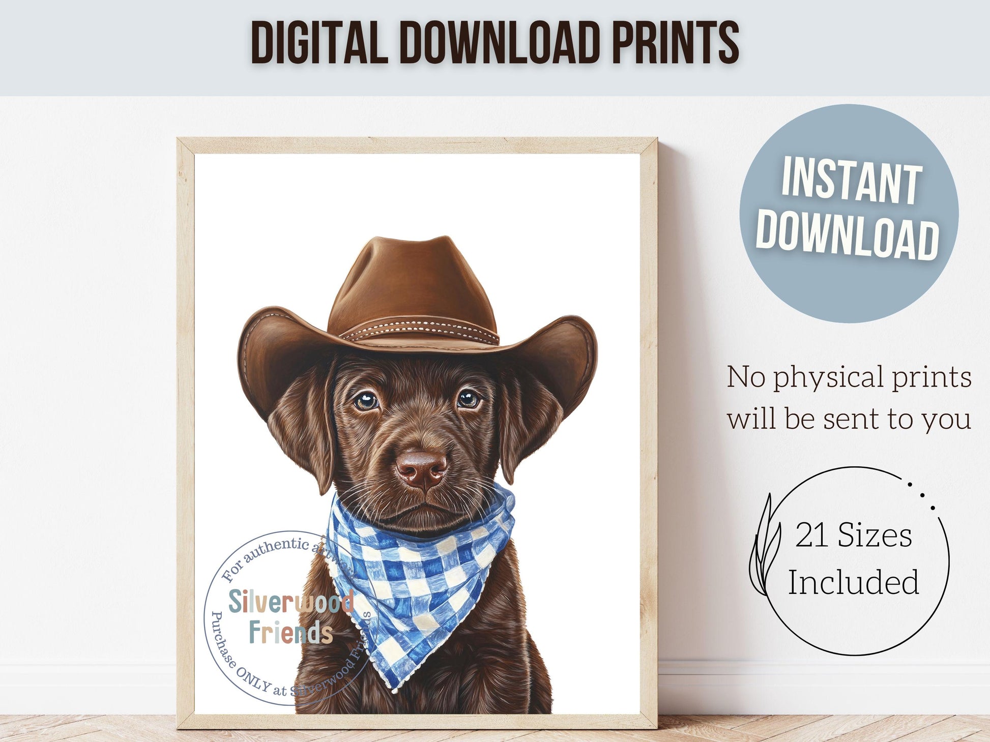 Labrador Dog Cowboy Hat Print, Boys Cowboy Western Nursery Decor, Baby Boy Cowboy Dog Nursery Wall Art, Western Labrador Dog Digital Print