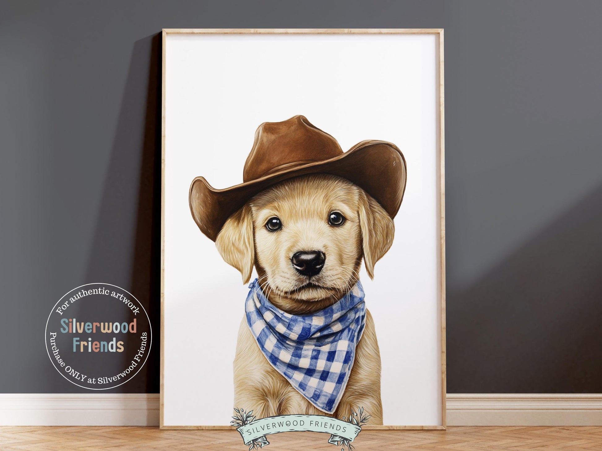 Labrador Dog Cowboy Hat Print, Boys Cowboy Western Nursery Decor, Baby Boy Cowboy Dog Nursery Wall Art, Western Labrador Dog Digital Print