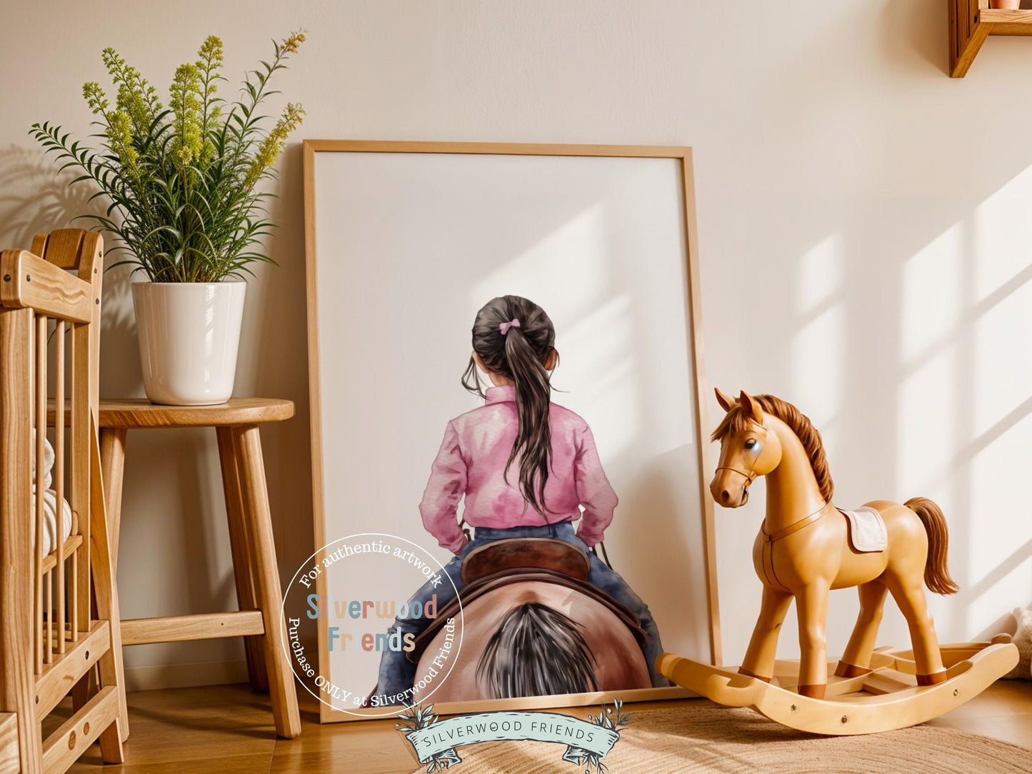 Cowgirl Nursery Print, Cowgirl Nursery Decor, Baby Girl Western Nursery Decor, Girls Horse Riding Print Horse Nursery Picture Digital Print