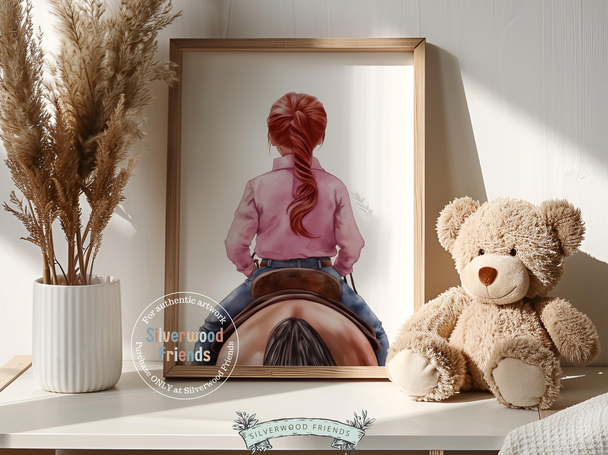 Cowgirl Horse Nursery Print, Cowgirl Horse Nursery Decor, Baby Girl Western Nursery Decor, Horse Picture Farm Nursery Wall Art Digital Print