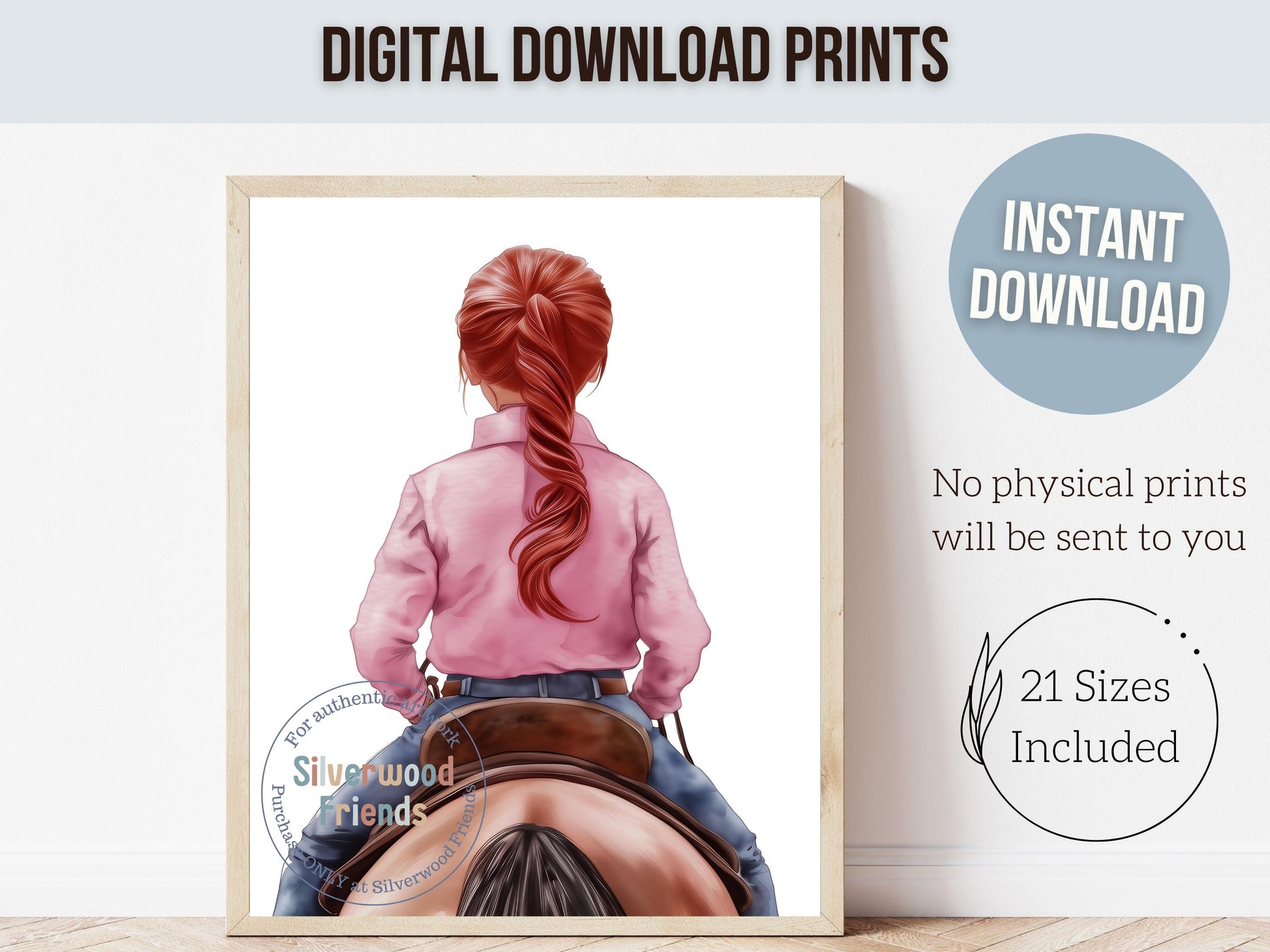 Cowgirl Horse Nursery Print, Cowgirl Horse Nursery Decor, Baby Girl Western Nursery Decor, Horse Picture Farm Nursery Wall Art Digital Print