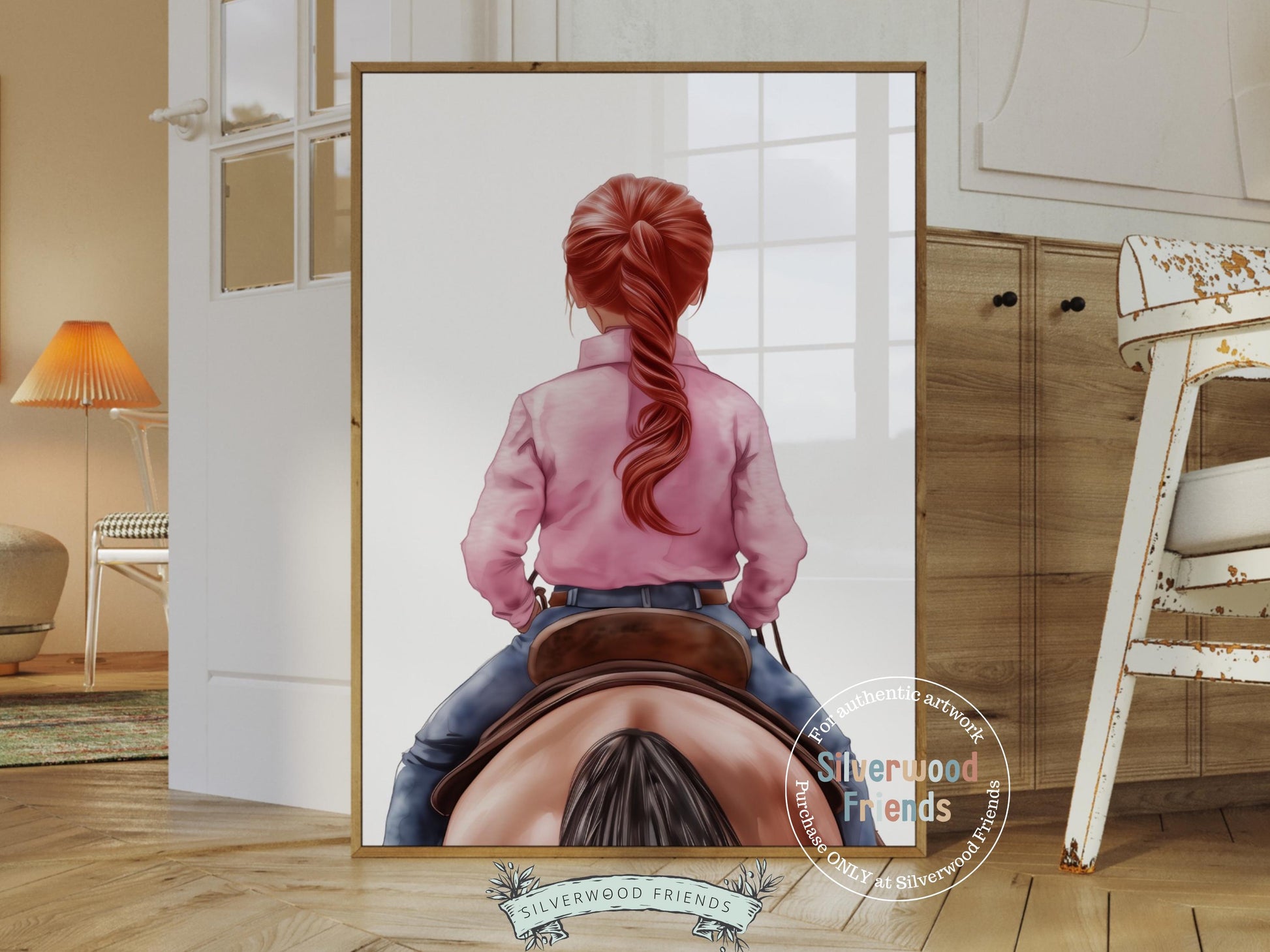 Cowgirl Horse Nursery Print, Cowgirl Horse Nursery Decor, Baby Girl Western Nursery Decor, Horse Picture Farm Nursery Wall Art Digital Print