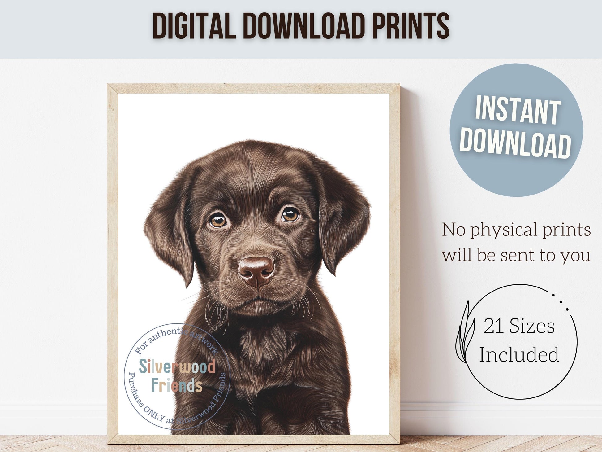 Brown Labrador Puppy Dog Print, Puppy Dog Nursery Decor, Labrador Puppy Dog Nursery Wall Art, Chocolate Brown Puppy Labrador Digital Print