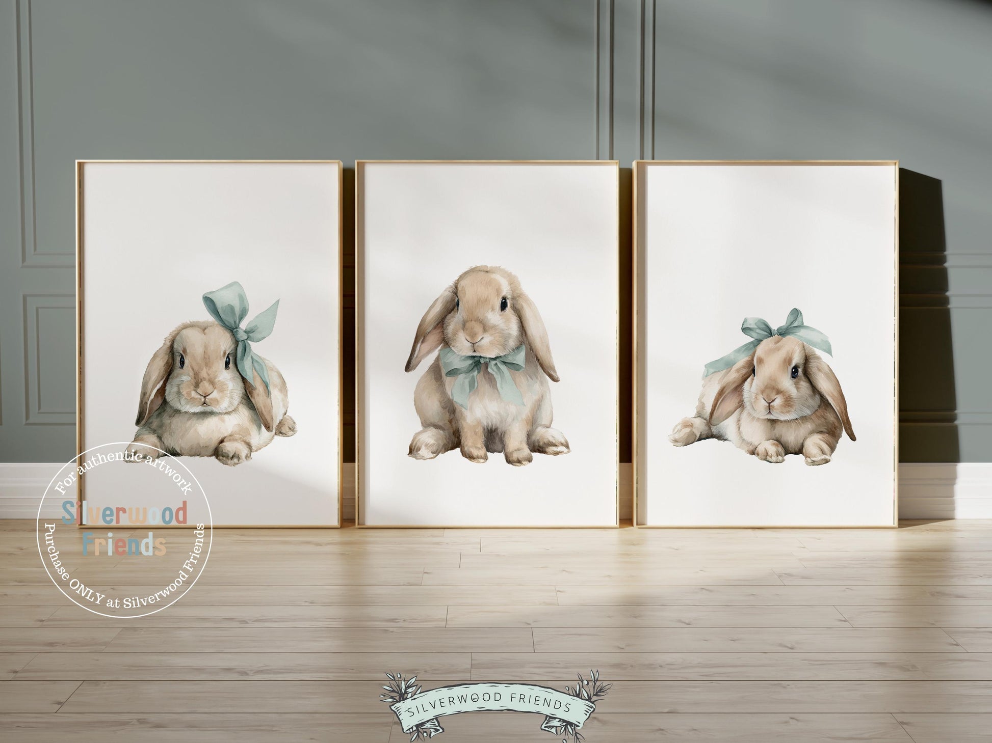 Baby Boys Bunny Nursery Prints, Baby Boy Woodland Bunny Nursery Decor, Nursery Wall Art, Easter Decor Poster, Spring Artwork Digital Print