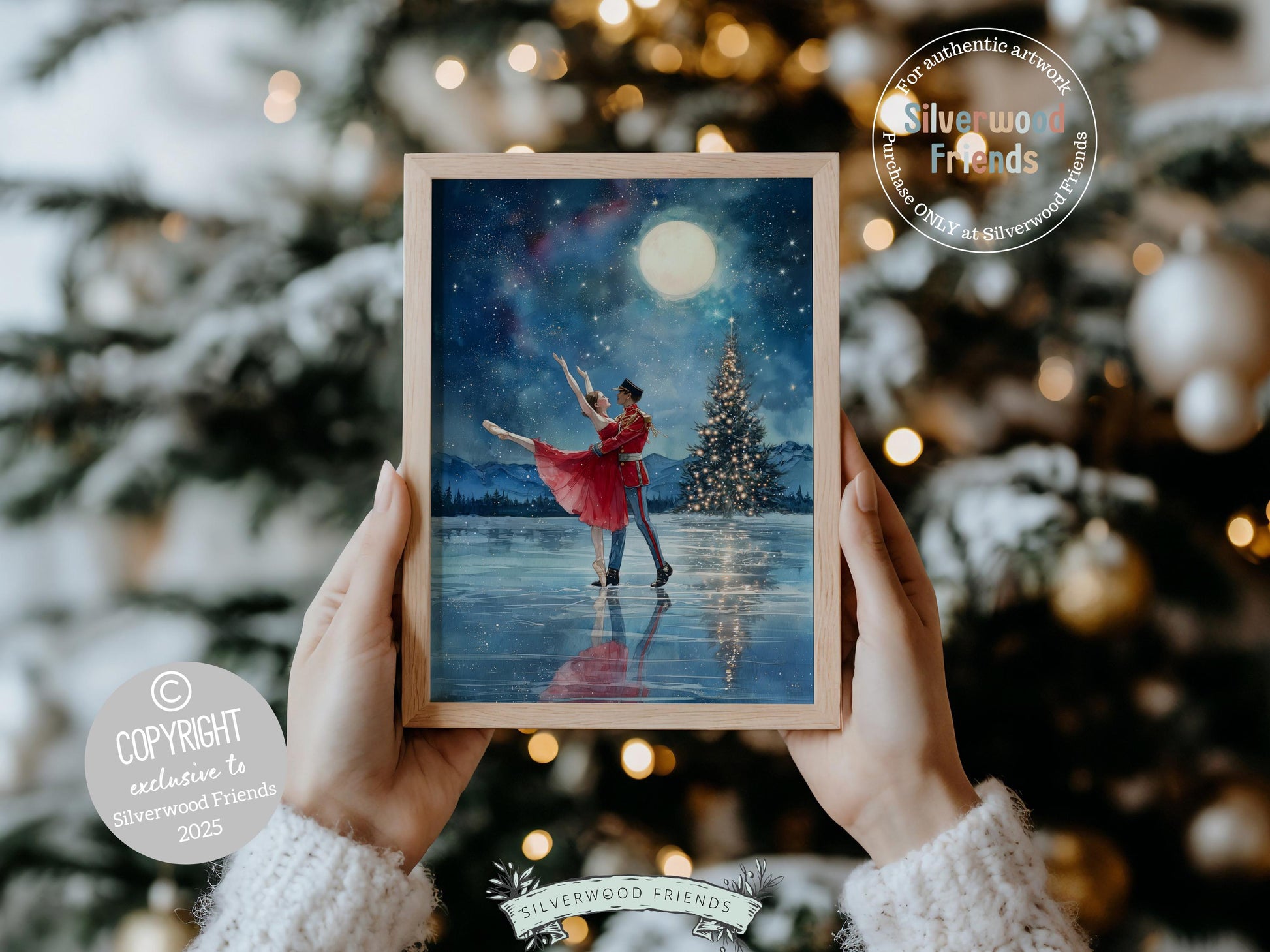 Nutcracker Ballet Christmas Print, Ballerina Christmas Printable Wall Art, Festive Christmas Holiday Decor, Vintage Christmas Digital Prints