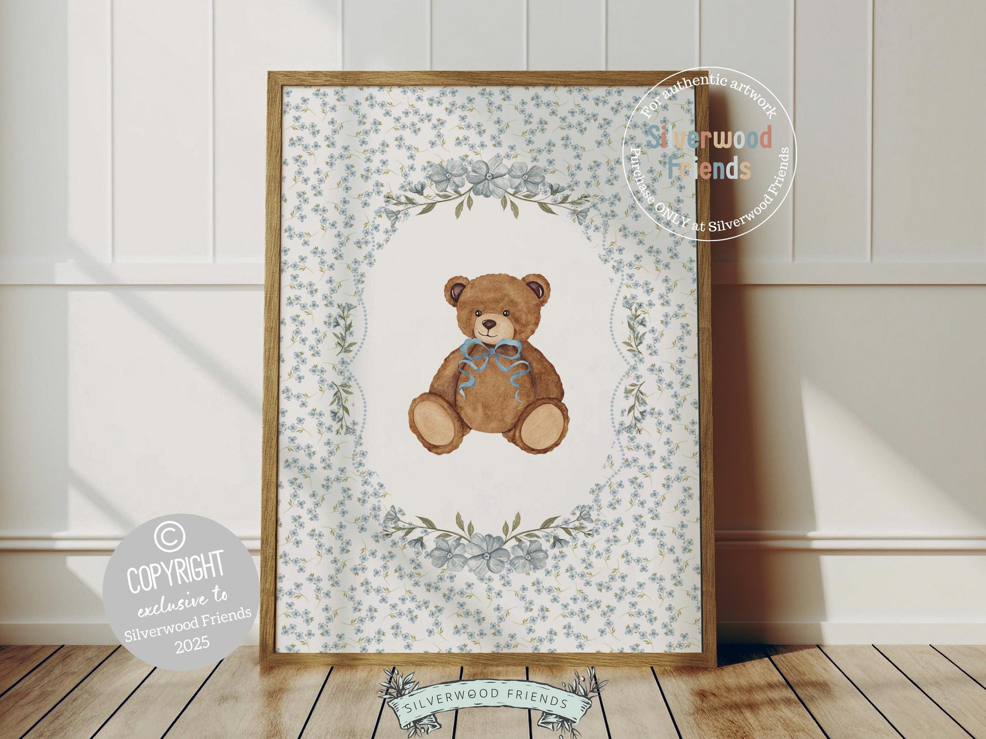 Vintage Woodland Animal Nursery Prints, Floral Woodland Bunny Nursery Decor, Baby Bear Nursery Wall Art, Vintage Duck Nursery Digital Print