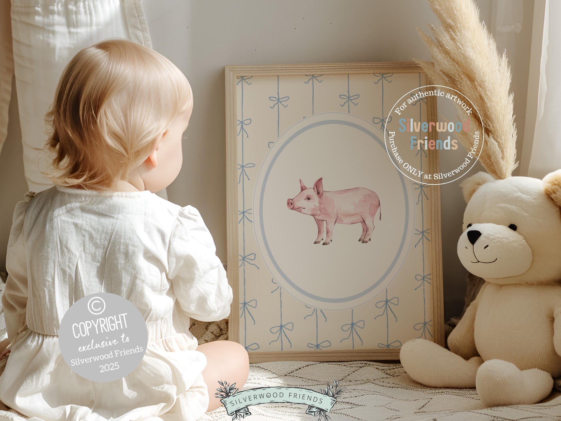 Baby Farm Animal Nursery Prints, Baby Boy Blue Farmyard Nursery Decor, Kids Blue Farm Animal Nursery Wall Art, Farmhouse Decor Digital Print