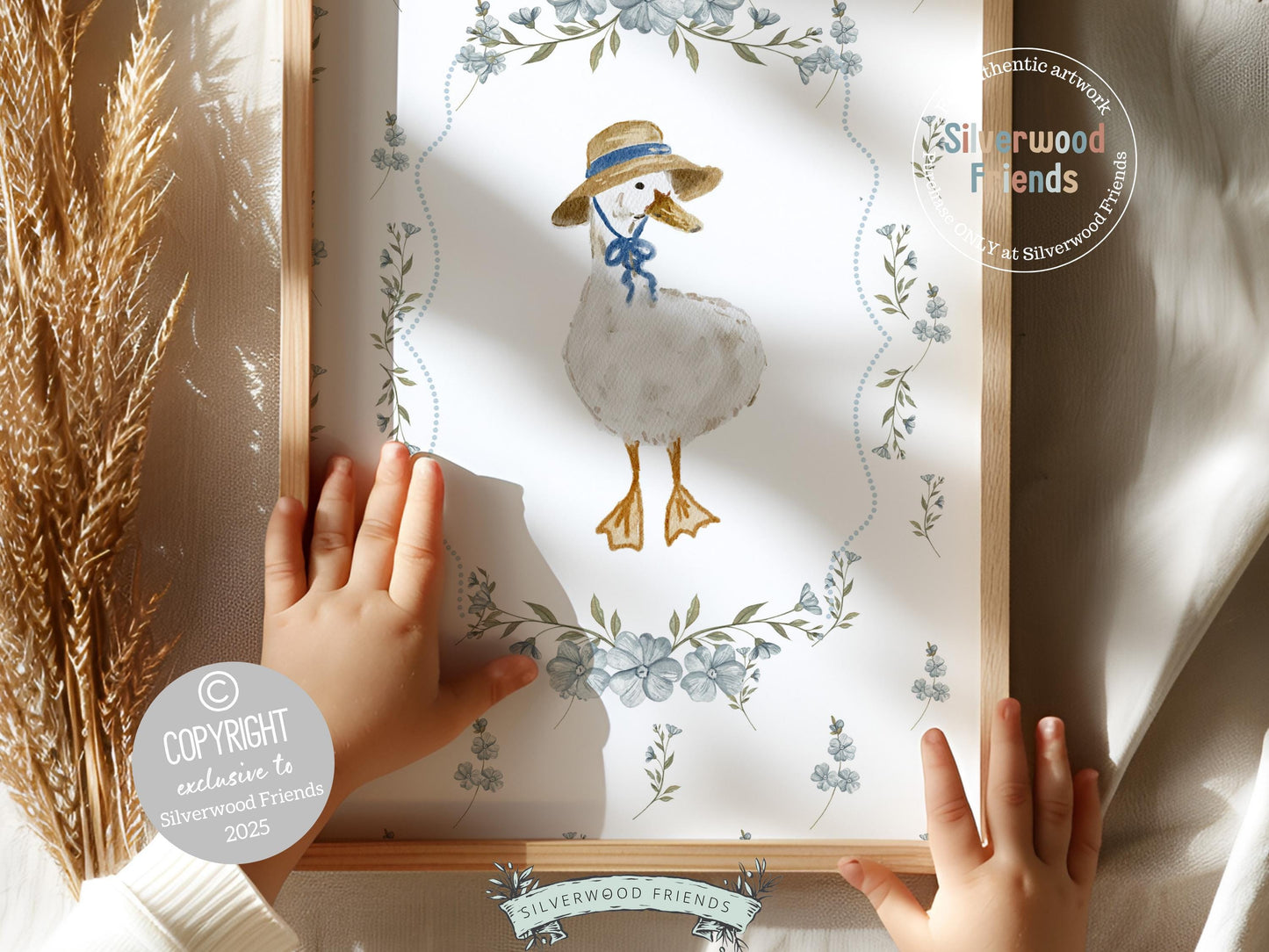 Vintage Woodland Animal Nursery Prints, Floral Woodland Bunny Nursery Decor, Baby Bear Nursery Wall Art, Vintage Duck Nursery Digital Print