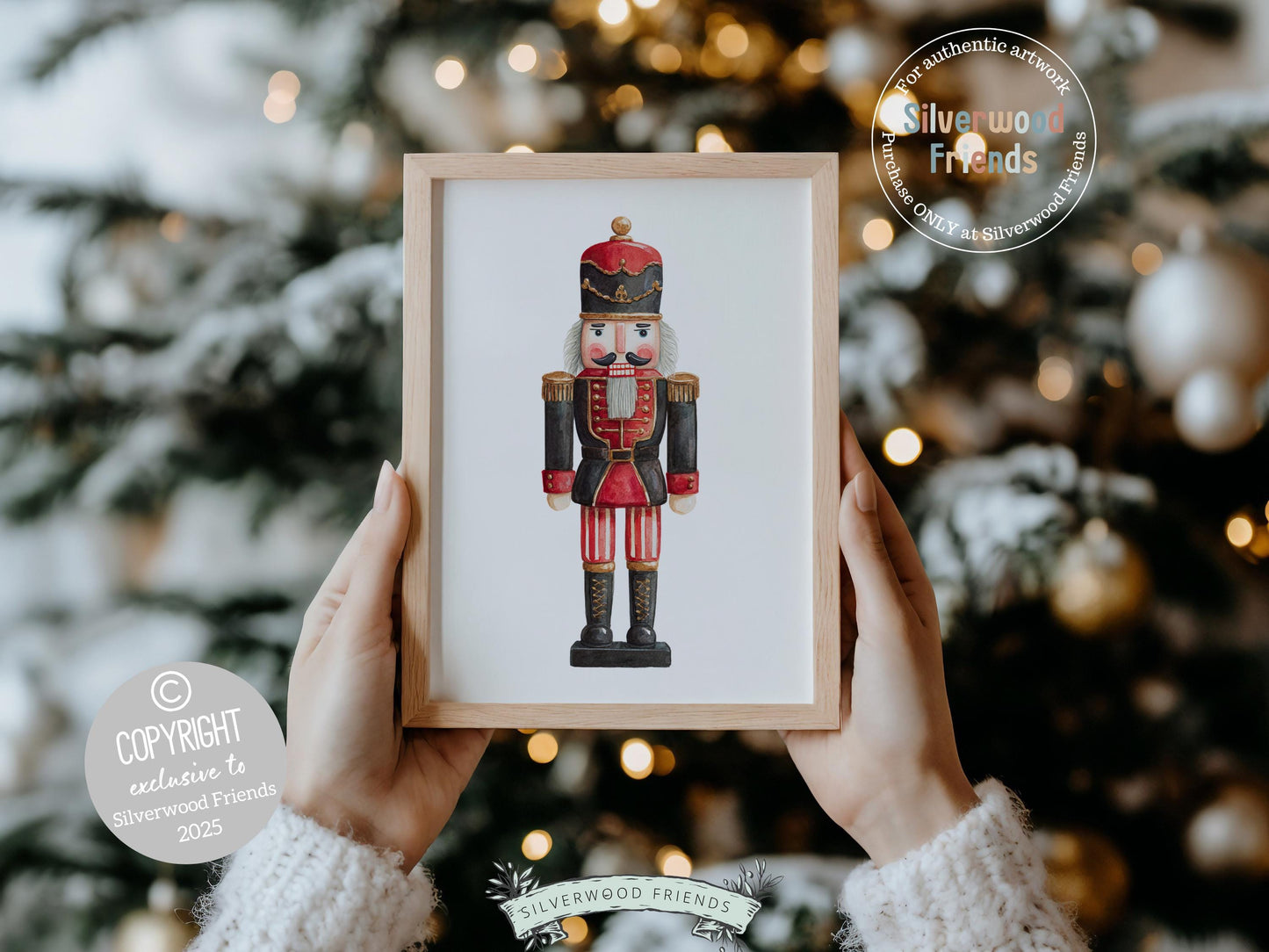Set of 3 Christmas Nutcracker Prints, Watercolour Vintage Nutcracker Poster, Festive Christmas Holiday Wall Decor Digital Print
