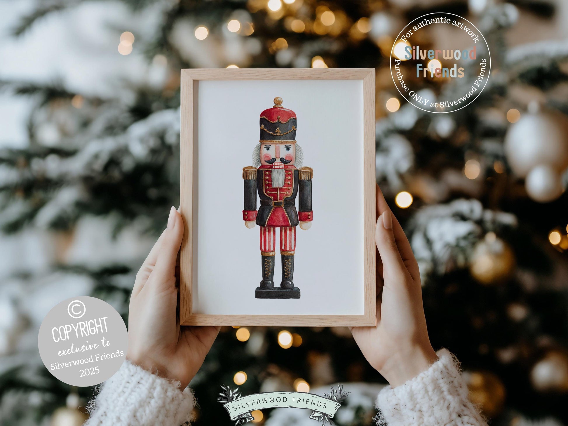 Set of 3 Christmas Nutcracker Prints, Watercolour Vintage Nutcracker Poster, Festive Christmas Holiday Wall Decor Digital Print