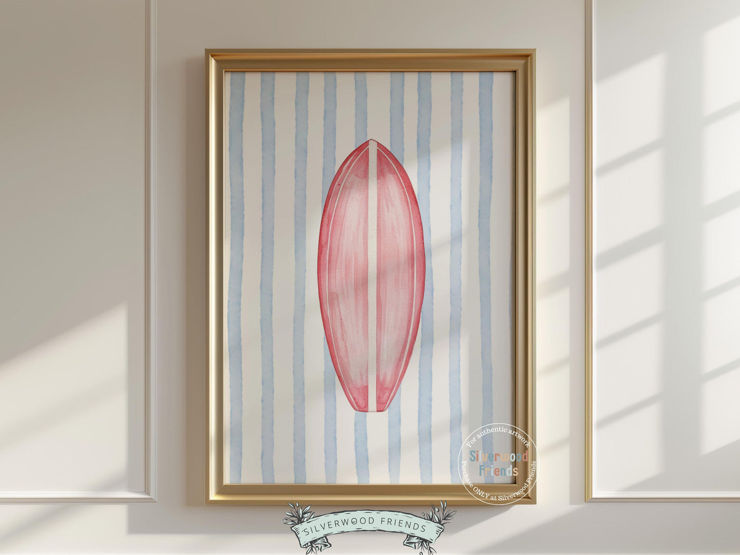 Coastal Beach Nursery Prints, Surfing Beach House Decor, Flamingo Surfboard Bikini Palm Tree Wall Art Set of 6 Digital Download Print