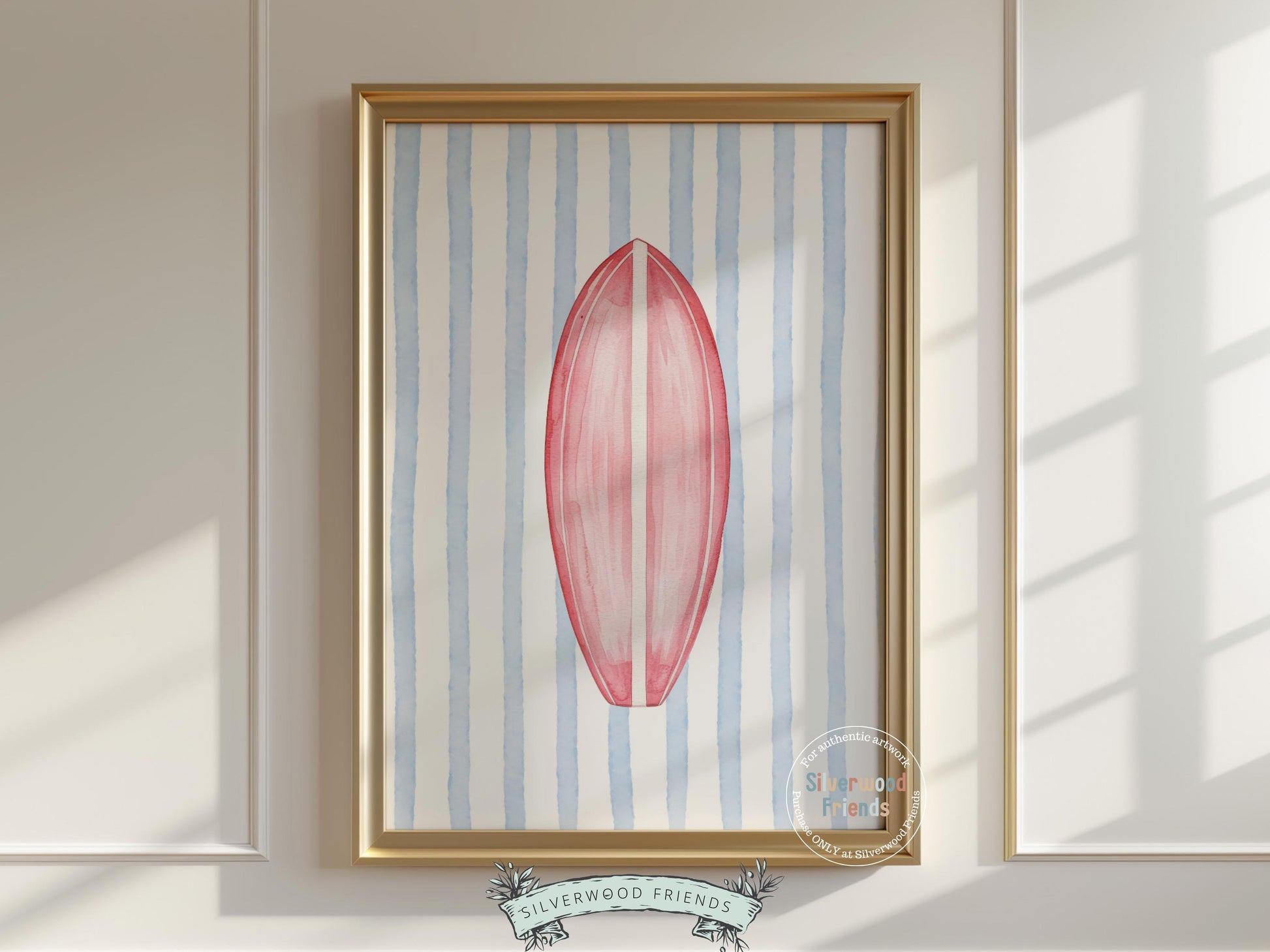 Coastal Beach Nursery Prints, Surfing Beach House Decor, Flamingo Surfboard Bikini Palm Tree Wall Art Set of 6 Digital Download Print