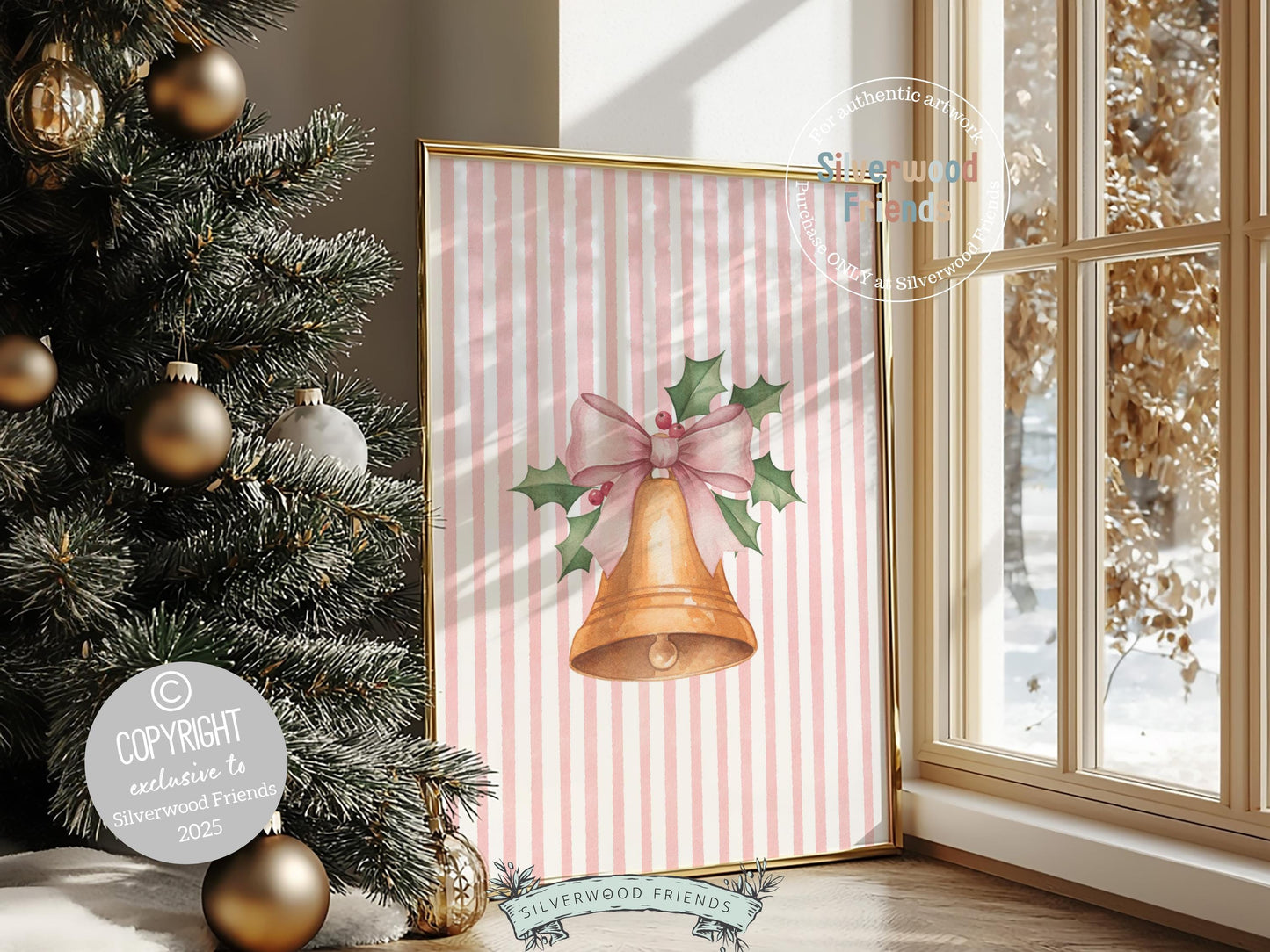 Set of 6 Pink Christmas Prints, Baby Girl Christmas Nursery Prints, Gingerbread Nutcracker Snowman Digital Download Print