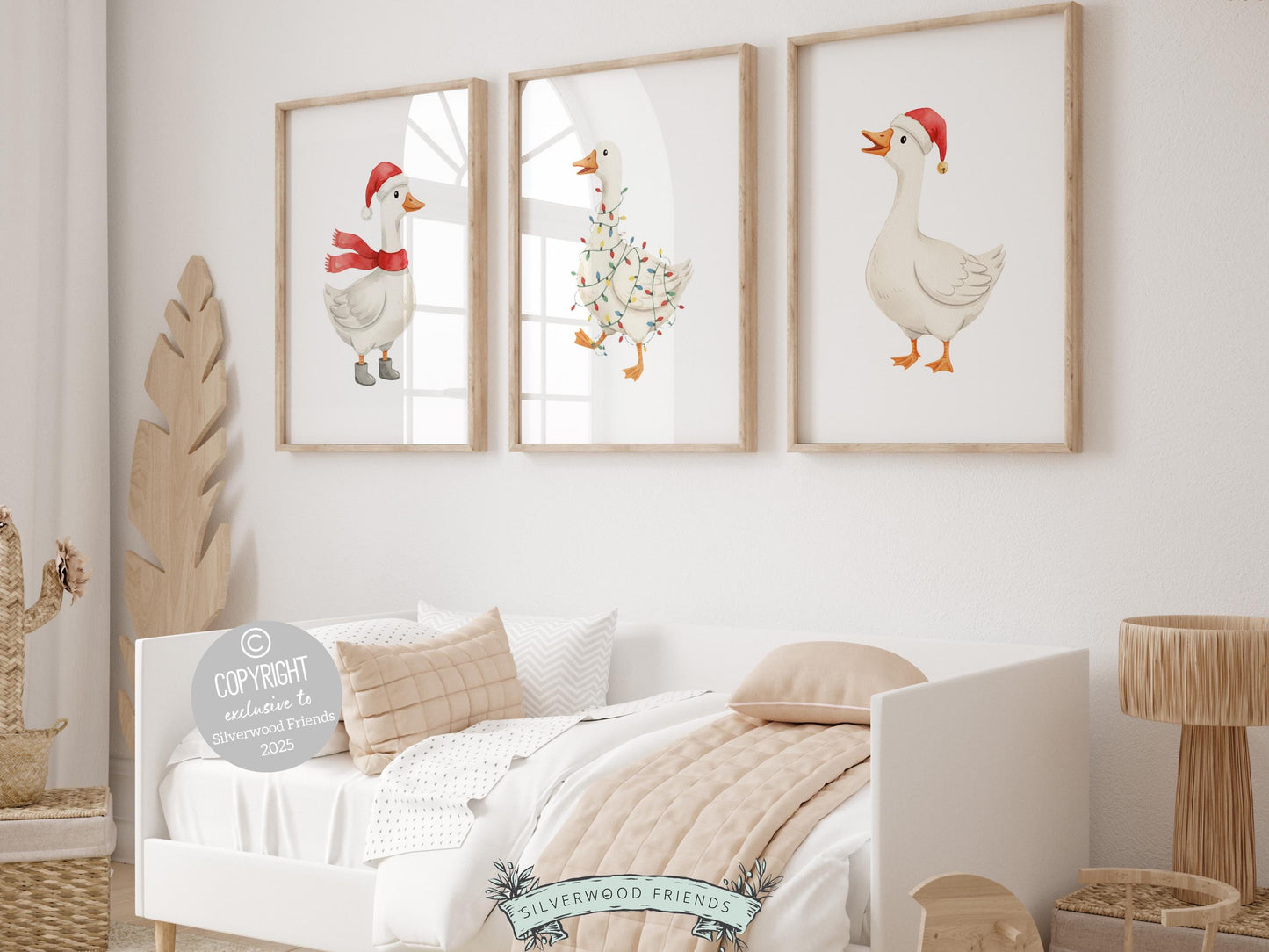 Bring festive charm and gentle whimsy to your space with our Christmas Duck Prints, featuring adorable watercolour ducks dressed in soft red Christmas attire. These sweet and heartwarming prints are perfect for both nursery and mudroom decor, adding a cosy seasonal touch without overwhelming your style. A versatile and delightful baby shower or holiday gift, this artwork is sure to be cherished for years to come! 🦆💚🎄