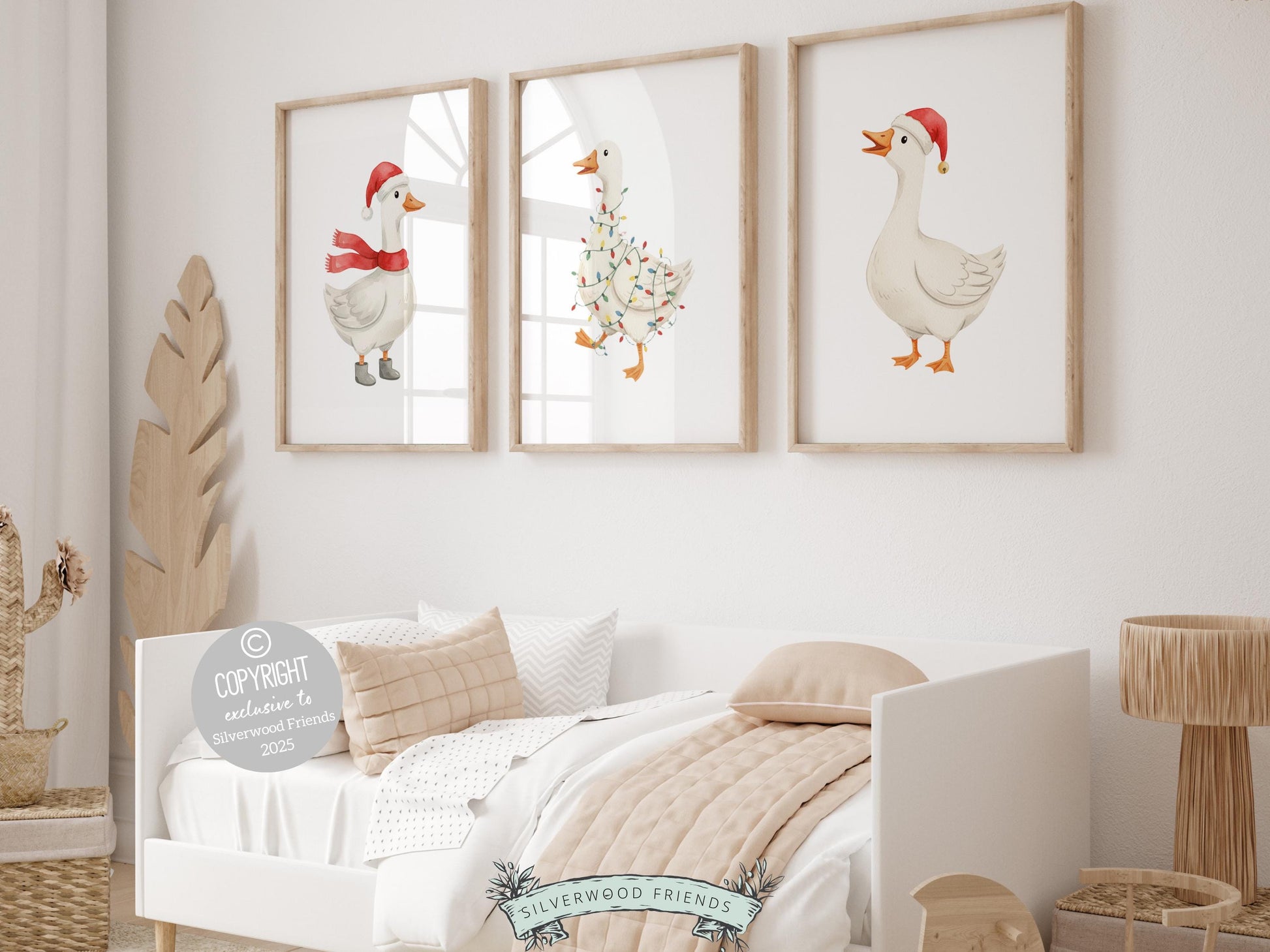 Bring festive charm and gentle whimsy to your space with our Christmas Duck Prints, featuring adorable watercolour ducks dressed in soft red Christmas attire. These sweet and heartwarming prints are perfect for both nursery and mudroom decor, adding a cosy seasonal touch without overwhelming your style. A versatile and delightful baby shower or holiday gift, this artwork is sure to be cherished for years to come! 🦆💚🎄