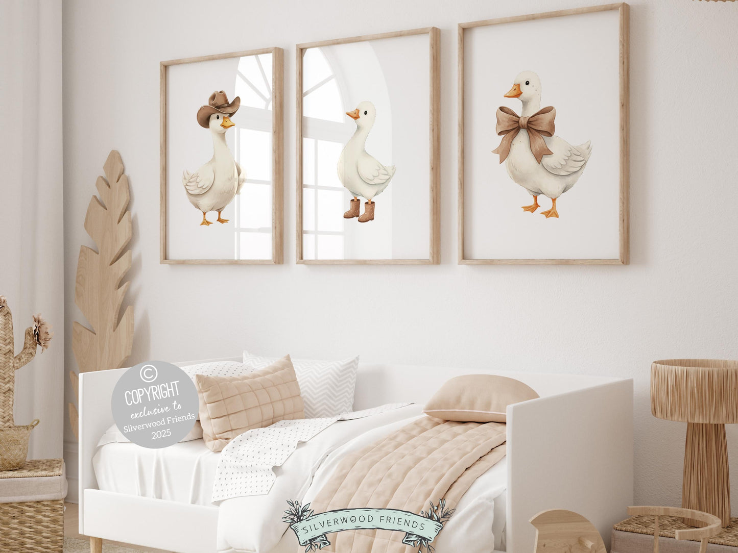Our charming Duck Prints, featuring adorable watercolor ducks and duckling, and brings a touch of warmth and whimsy to any space—perfect for both nursery and mudroom decor. A versatile, gender-neutral baby shower gift that will be cherished for years to come!