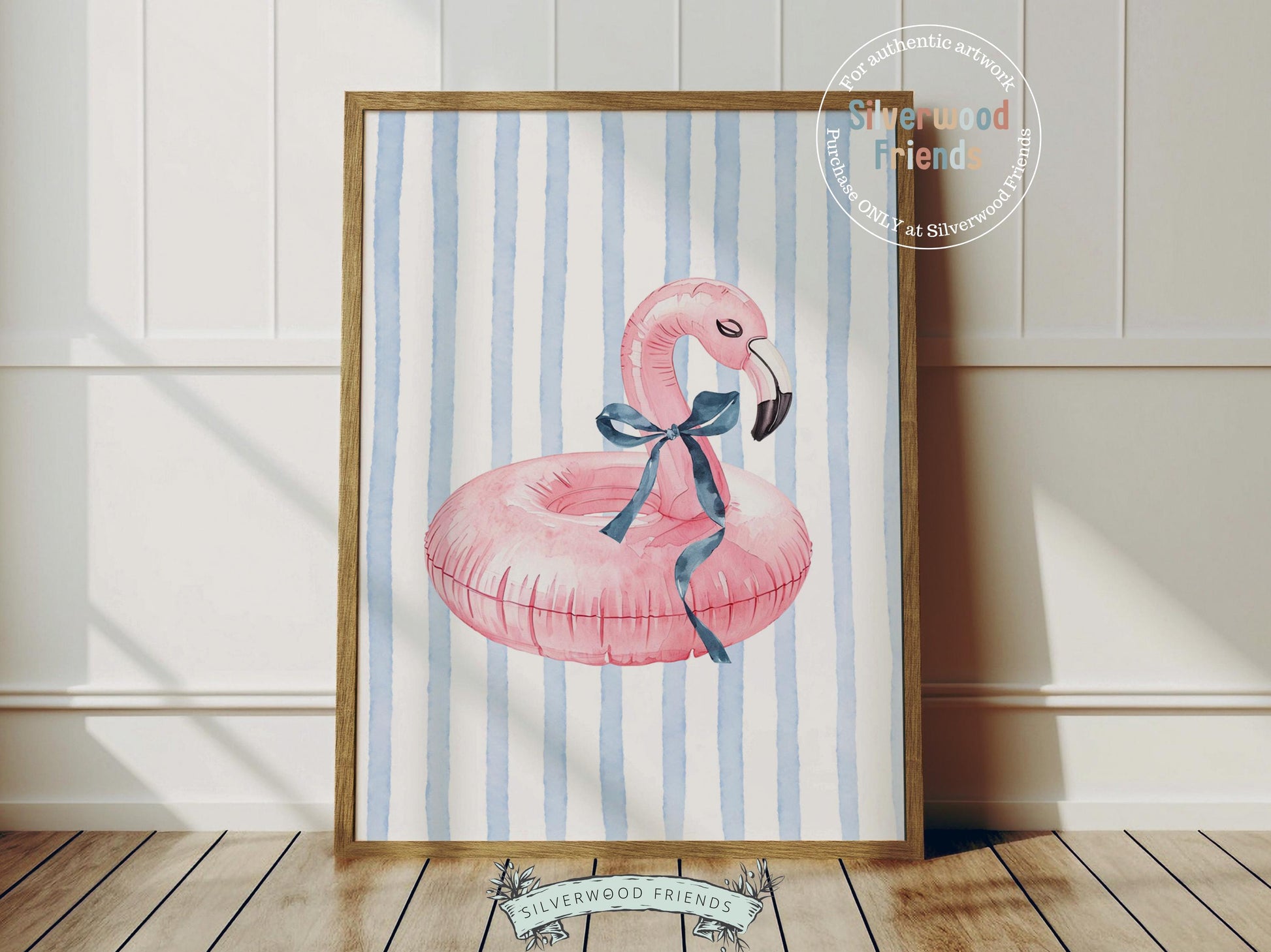 Coastal Beach Nursery Prints, Surfing Beach House Decor, Flamingo Surfboard Bikini Palm Tree Wall Art Set of 6 Digital Download Print