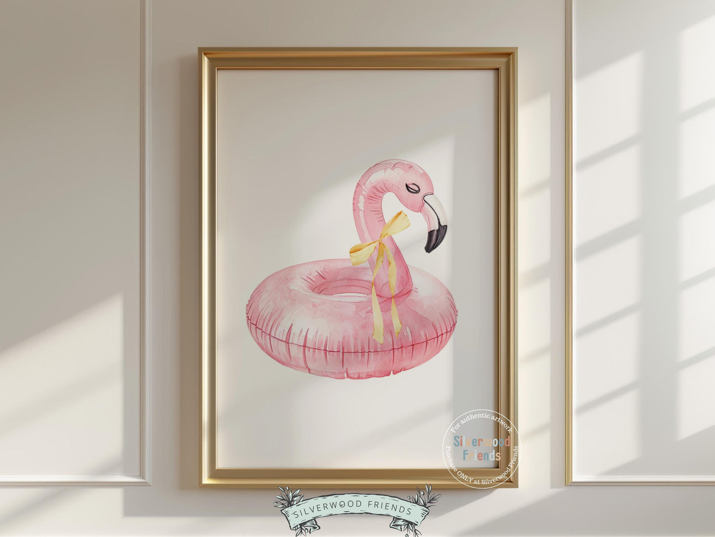 Pink Beach Nursery Prints, Girls Beach House Room Decor, Flamingo Surfboard Bikini - Summer Wall Art Set of 6 Digital Print