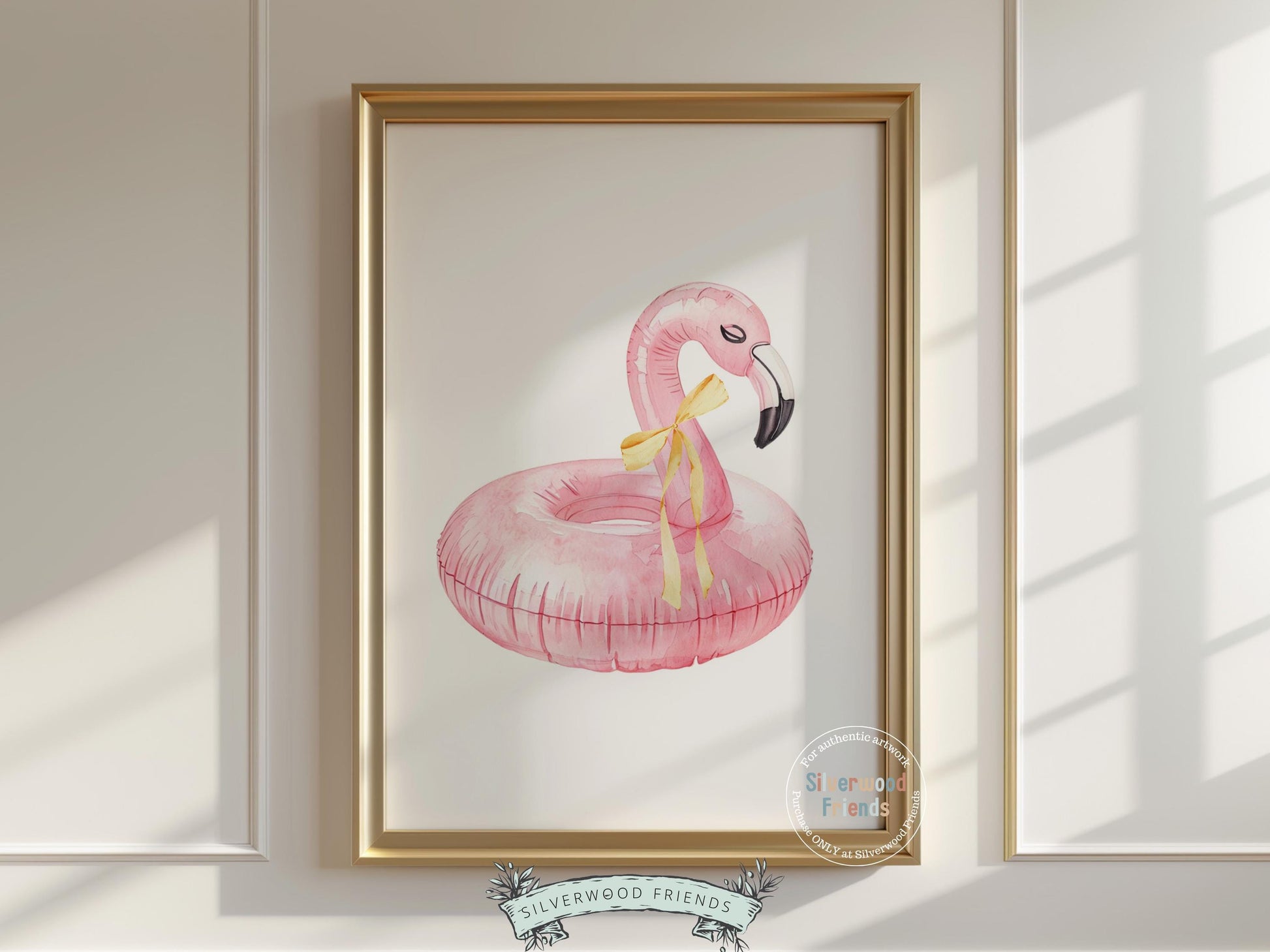 Pink Beach Nursery Prints, Girls Beach House Room Decor, Flamingo Surfboard Bikini - Summer Wall Art Set of 6 Digital Print