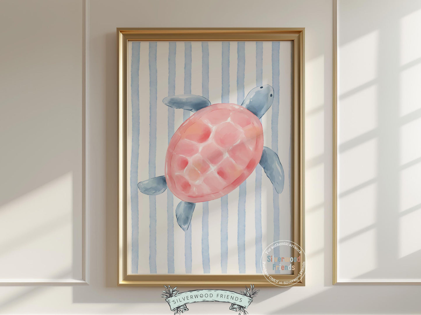 Sea Animal Nursery Print Set of 6, Under The Sea Decor, Whale Turtle Dolphin Digital Download Prints