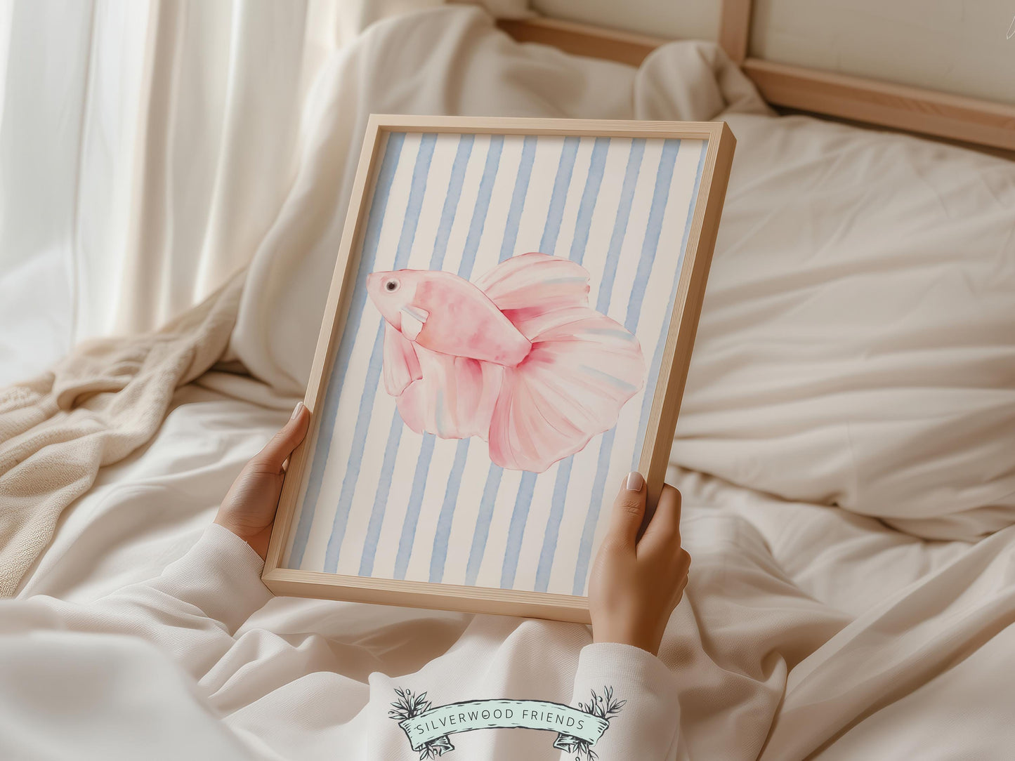 Sea Animal Nursery Print Set of 6, Under The Sea Decor, Whale Turtle Dolphin Digital Download Prints