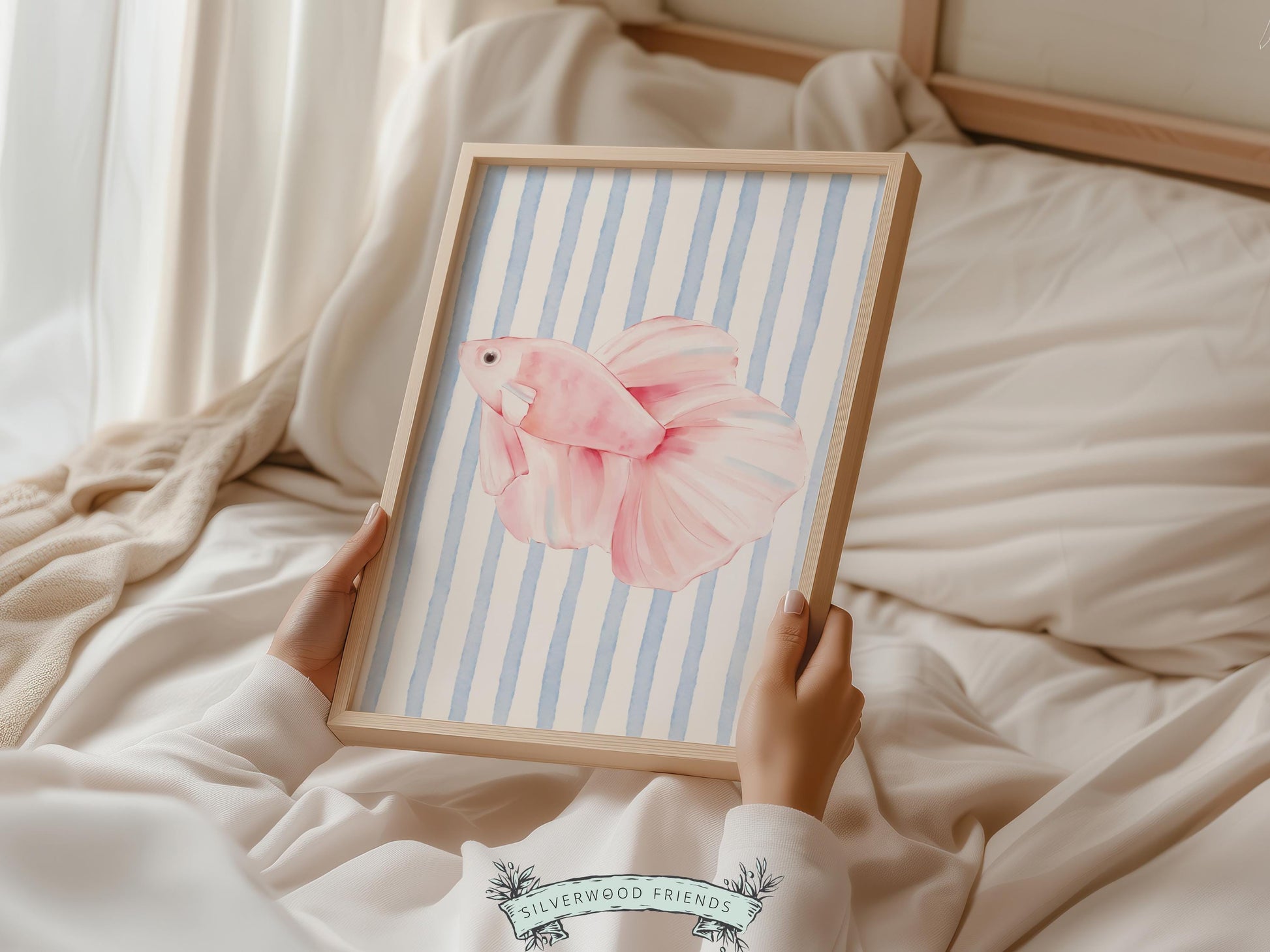 Sea Animal Nursery Print Set of 6, Under The Sea Decor, Whale Turtle Dolphin Digital Download Prints