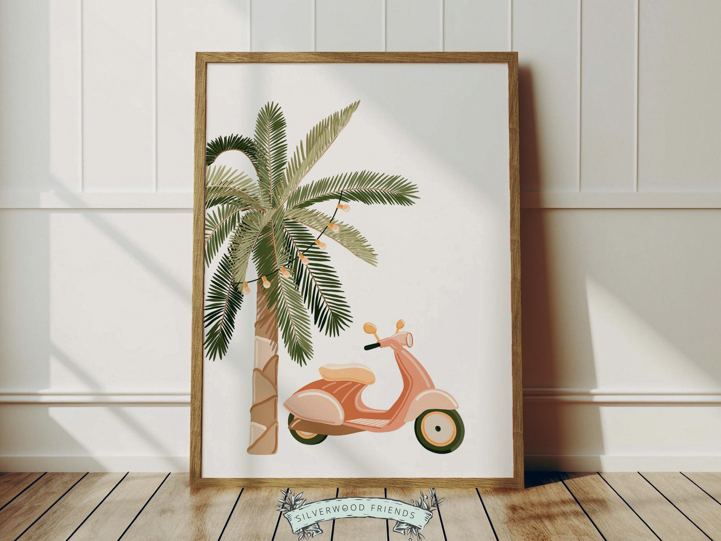 Set of 3 Surfboard Palm Tree Prints, Coastal Nursery Wall Art, Beach House Bedroom Wall Decor (Digital Download)