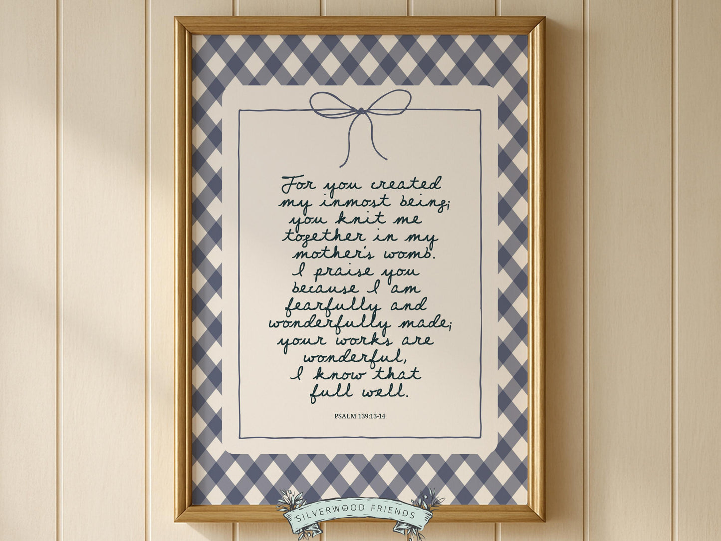 Christian Wall Art, Bible Verse Nursery Print, Christian Faith Nursery Decor, Scripture Nursery Wall Art, Psalm 139:13-14 (Digital Download)