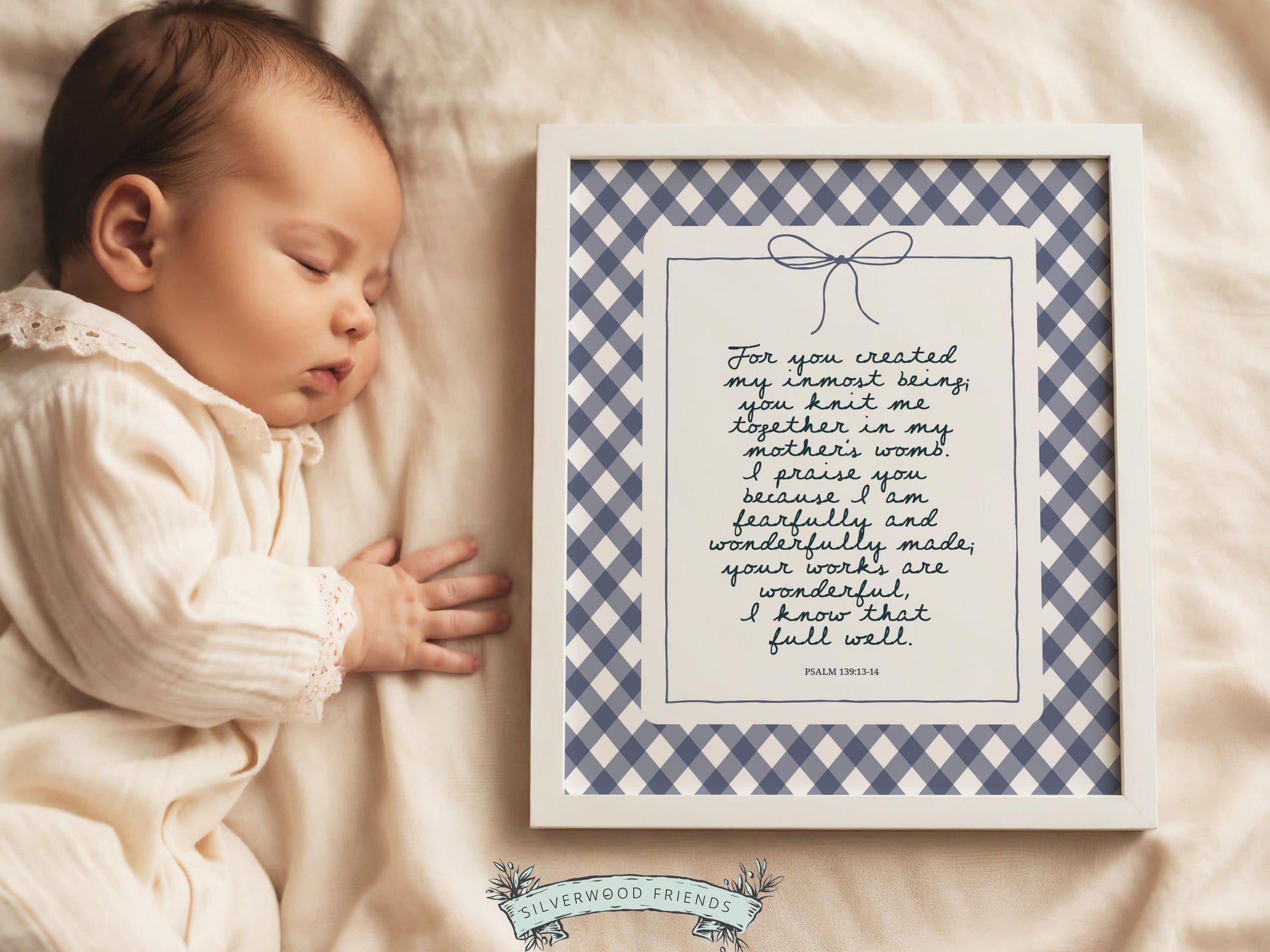 Christian Wall Art, Bible Verse Nursery Print, Christian Faith Nursery Decor, Scripture Nursery Wall Art, Psalm 139:13-14 (Digital Download)