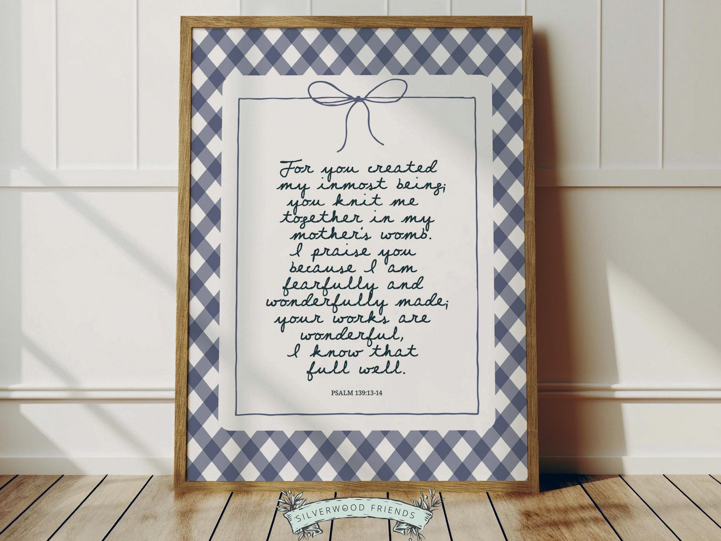 Christian Wall Art, Bible Verse Nursery Print, Christian Faith Nursery Decor, Scripture Nursery Wall Art, Psalm 139:13-14 (Digital Download)