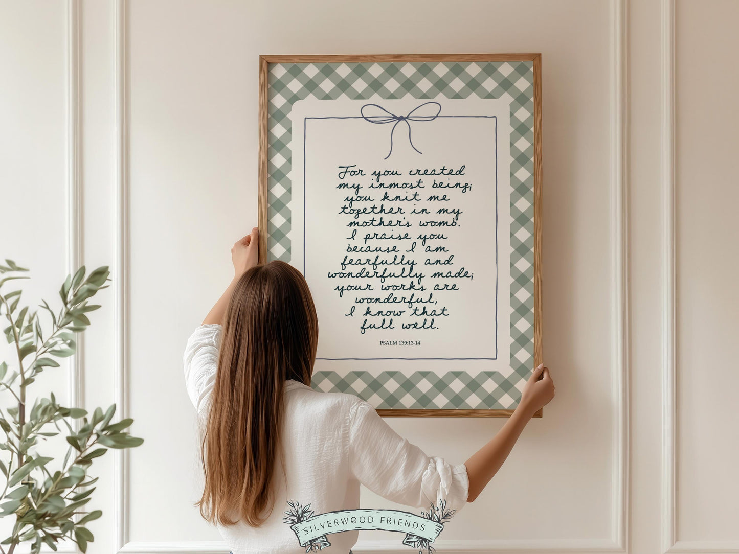 Christian Wall Art, Bible Verse Nursery Print, Christian Faith Nursery Decor, Scripture Nursery Wall Art, Psalm 139:13-14 (Digital Download)
