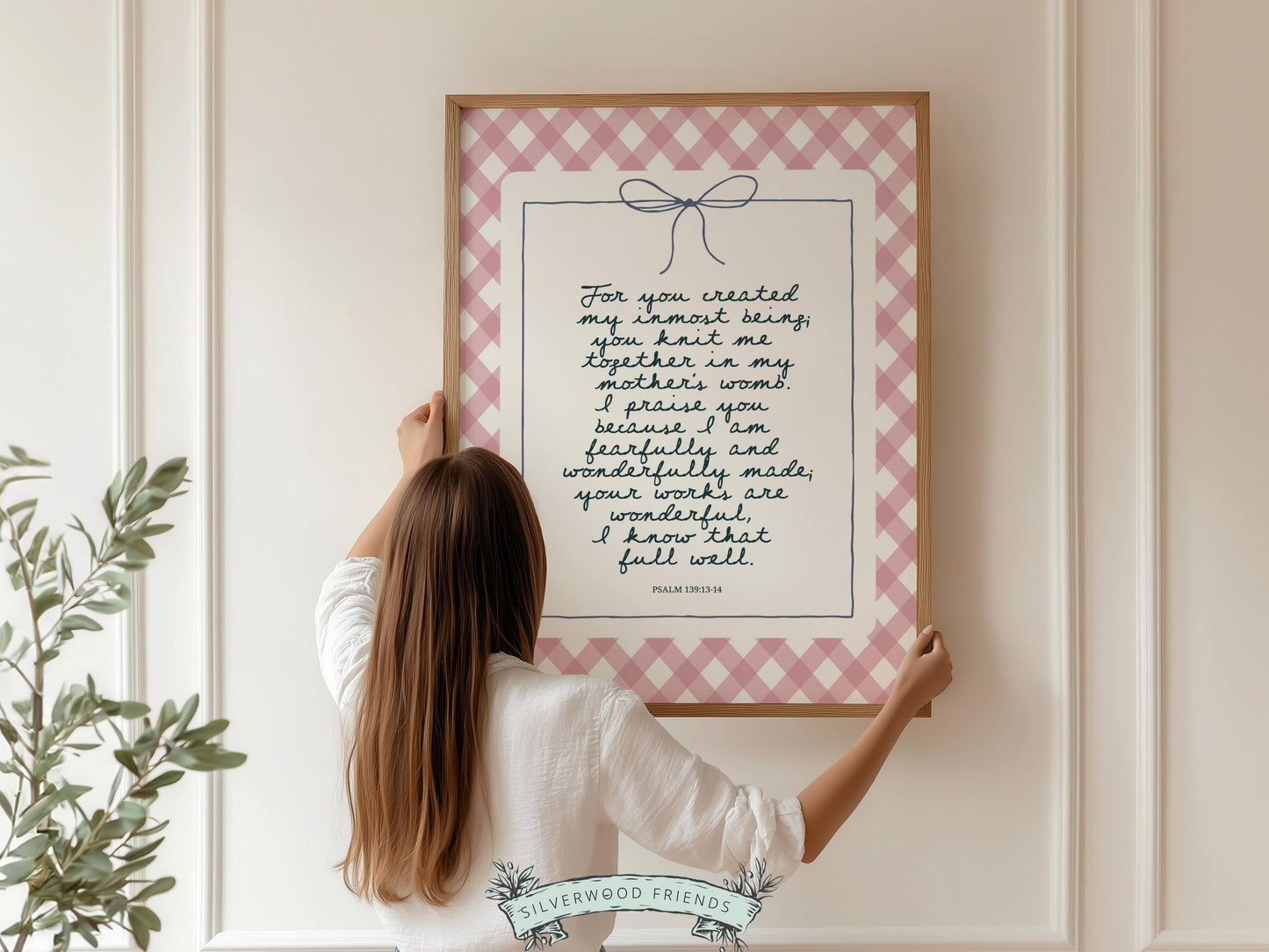 Christian Wall Art, Bible Verse Nursery Print, Christian Faith Nursery Decor, Scripture Nursery Wall Art, Psalm 139:13-14 (Digital Download)