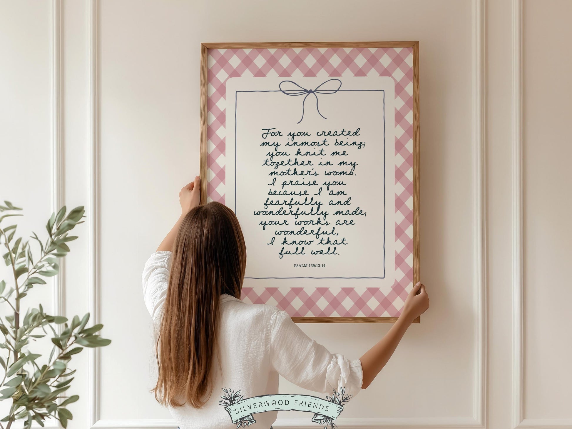 Christian Wall Art, Bible Verse Nursery Print, Christian Faith Nursery Decor, Scripture Nursery Wall Art, Psalm 139:13-14 (Digital Download)