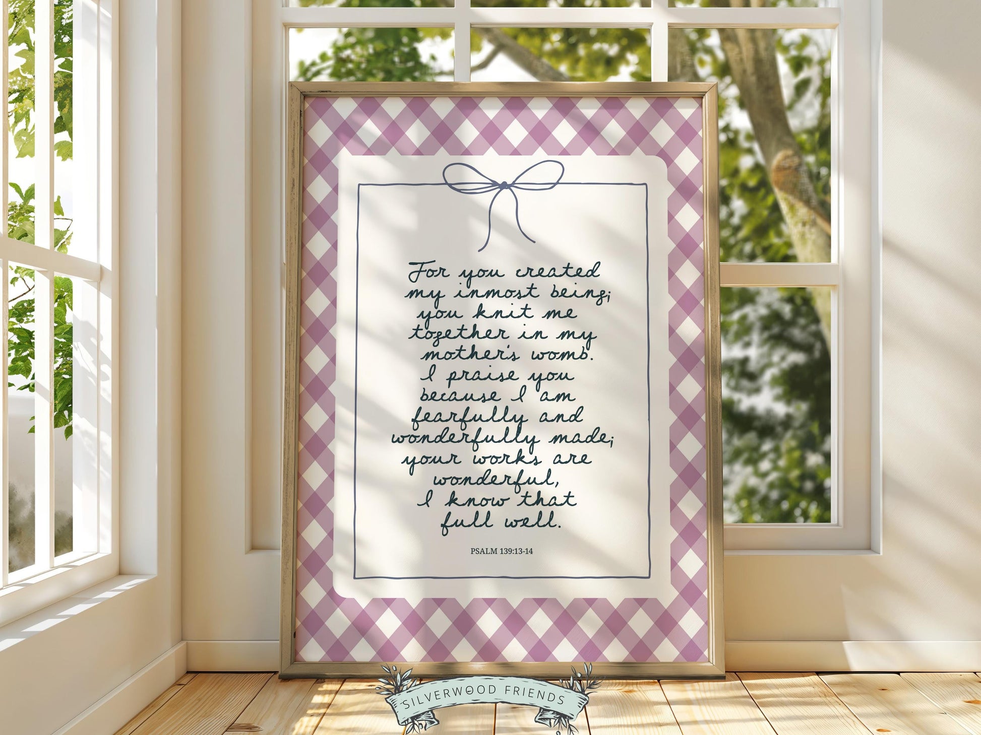 Christian Wall Art, Bible Verse Nursery Print, Christian Faith Nursery Decor, Scripture Nursery Wall Art, Psalm 139:13-14 (Digital Download)