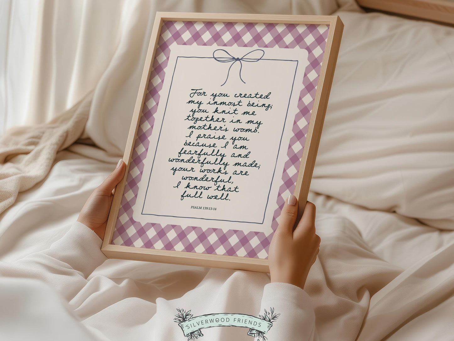 Christian Wall Art, Bible Verse Nursery Print, Christian Faith Nursery Decor, Scripture Nursery Wall Art, Psalm 139:13-14 (Digital Download)