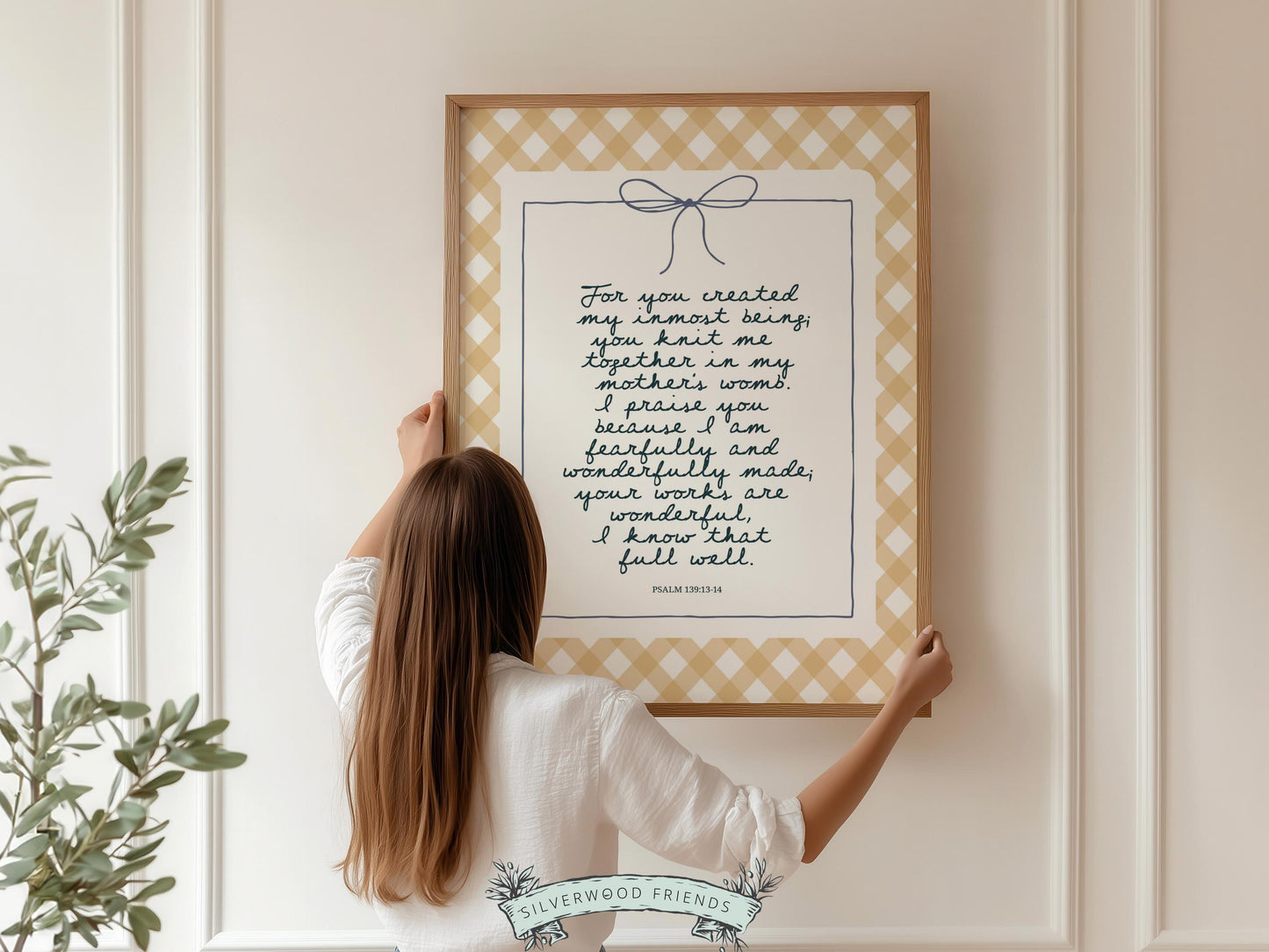 Christian Wall Art, Bible Verse Nursery Print, Christian Faith Nursery Decor, Scripture Nursery Wall Art, Psalm 139:13-14 (Digital Download)