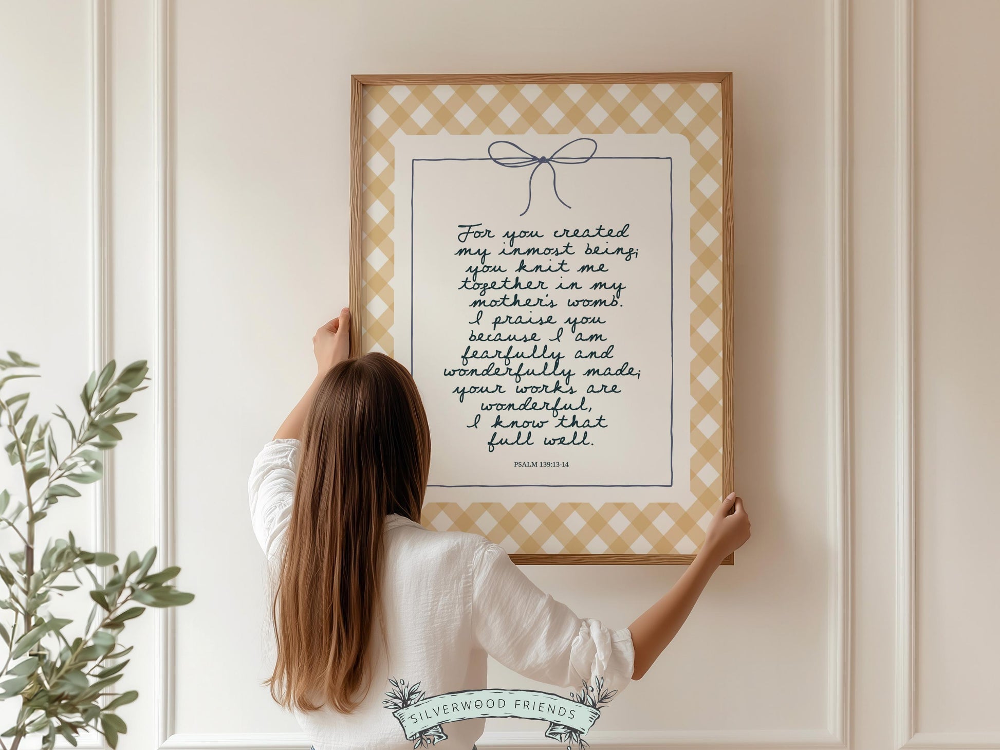 Christian Wall Art, Bible Verse Nursery Print, Christian Faith Nursery Decor, Scripture Nursery Wall Art, Psalm 139:13-14 (Digital Download)