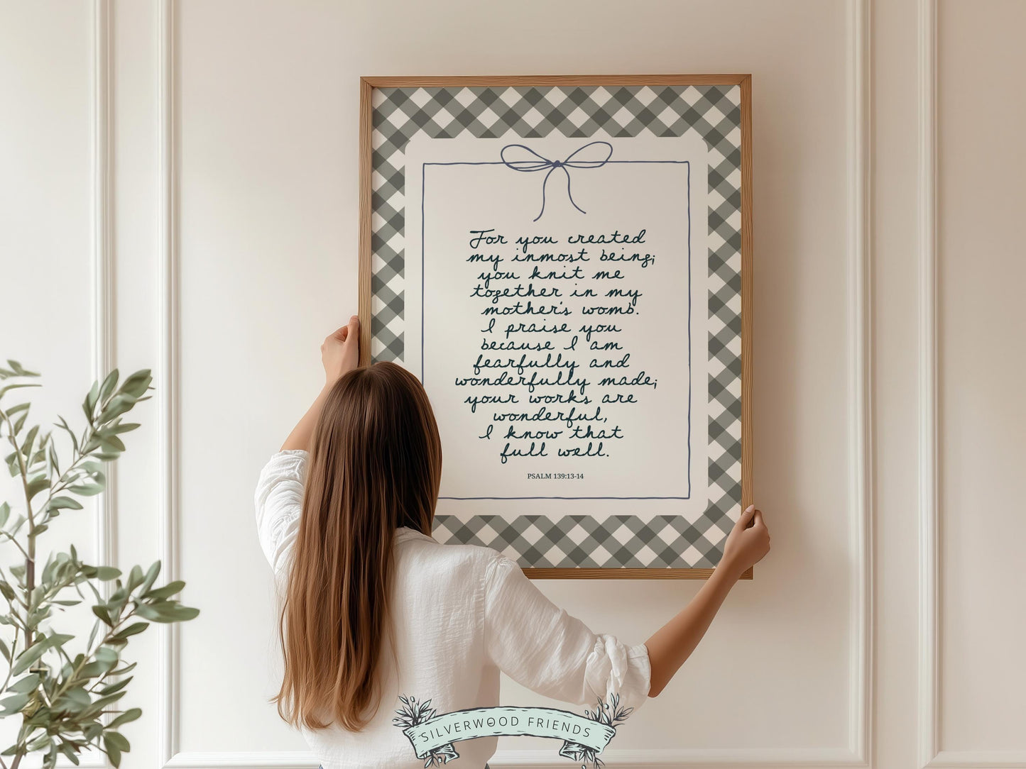 Christian Wall Art, Bible Verse Nursery Print, Christian Faith Nursery Decor, Scripture Nursery Wall Art, Psalm 139:13-14 (Digital Download)