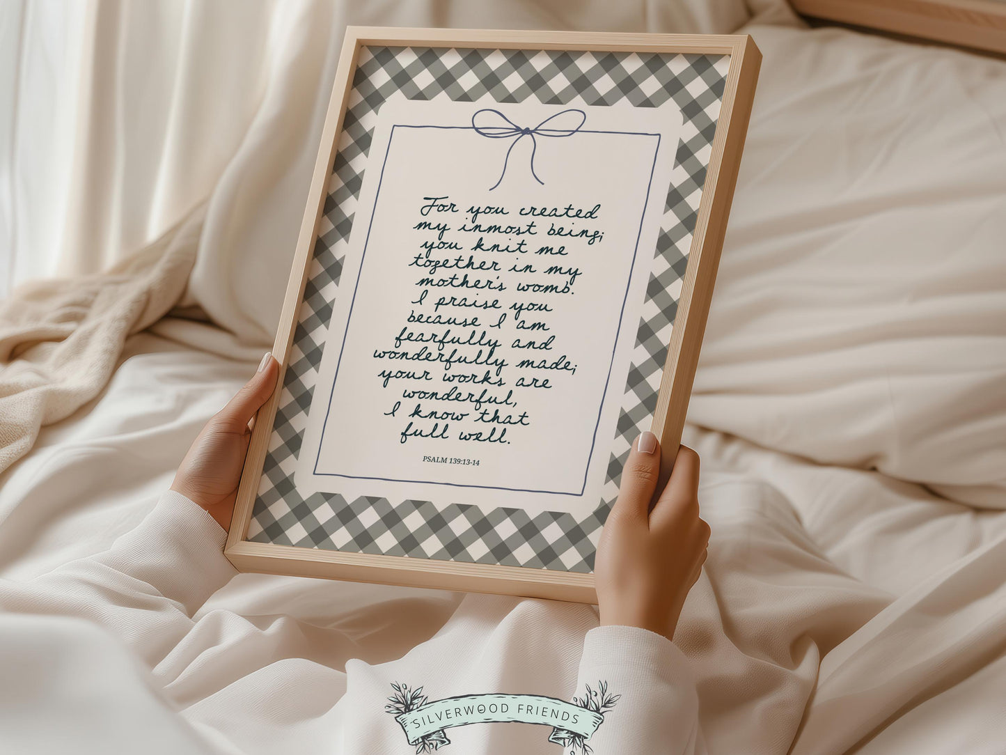 Christian Wall Art, Bible Verse Nursery Print, Christian Faith Nursery Decor, Scripture Nursery Wall Art, Psalm 139:13-14 (Digital Download)