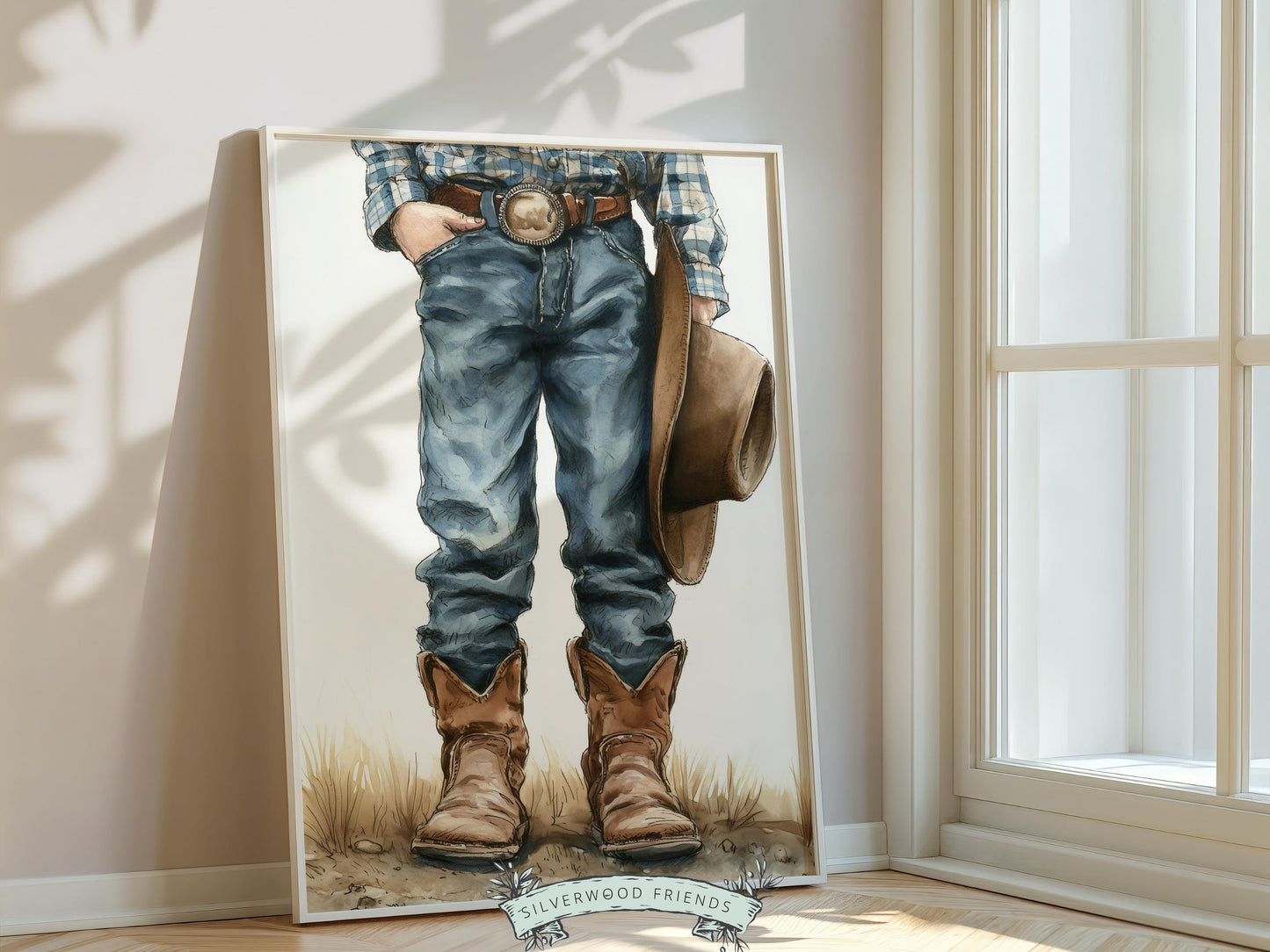 Cowboy Nursery Print, Cowboy Nursery Decor, Baby Boys Western Nursery Decor, Little Boy Cowboy Hat Farm Nursery Wall Art (DIGITAL DOWNLOAD)