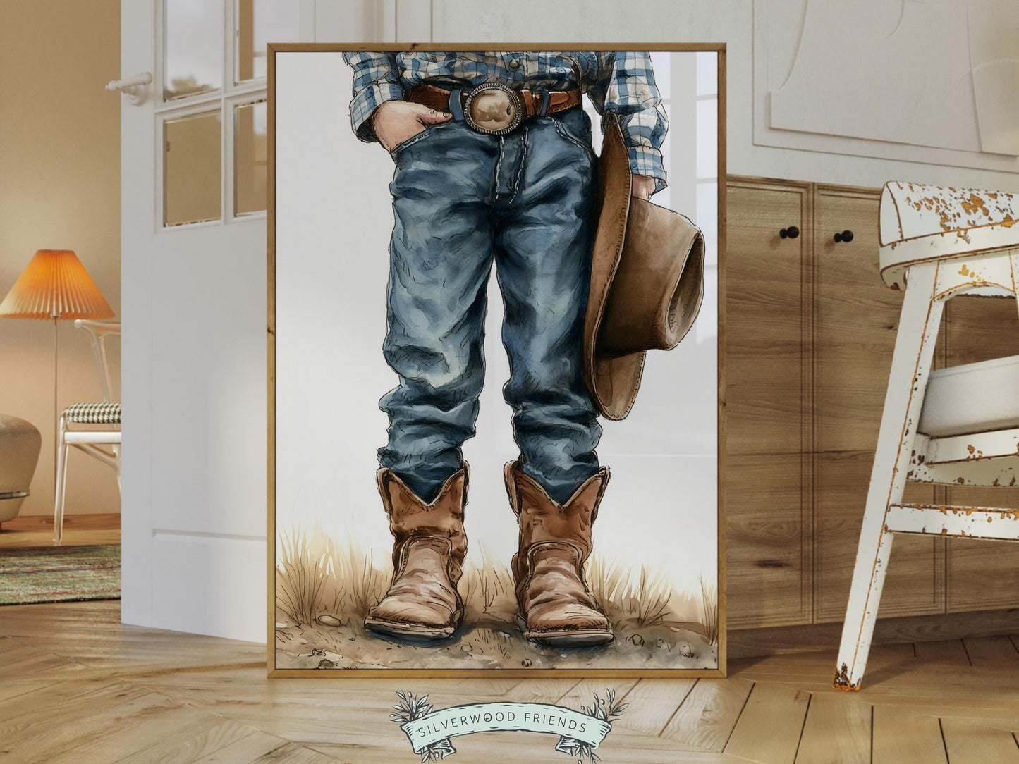Cowboy Nursery Print, Cowboy Nursery Decor, Baby Boys Western Nursery Decor, Little Boy Cowboy Hat Farm Nursery Wall Art (DIGITAL DOWNLOAD)