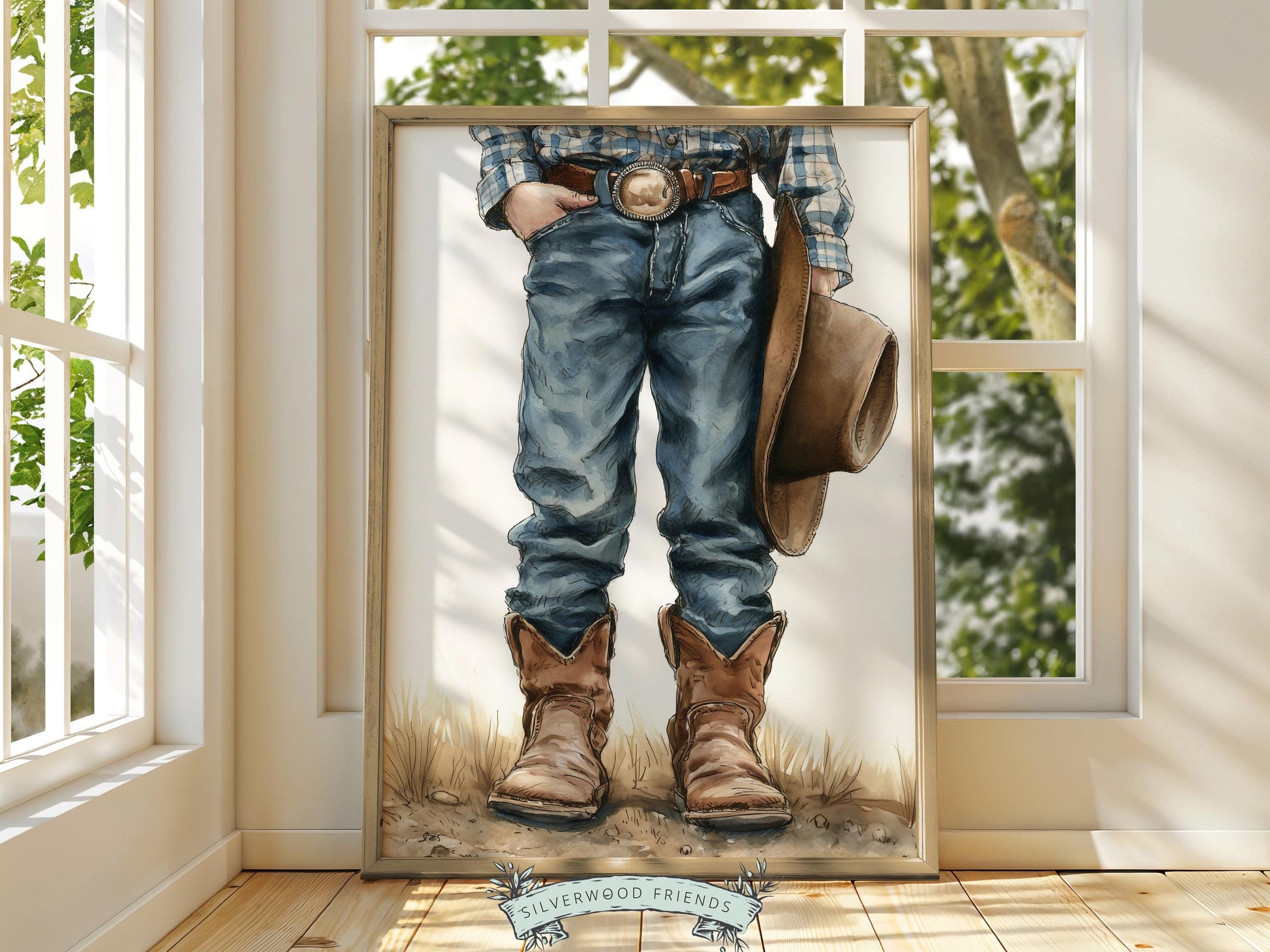Cowboy Nursery Print, Cowboy Nursery Decor, Baby Boys Western Nursery Decor, Little Boy Cowboy Hat Farm Nursery Wall Art (DIGITAL DOWNLOAD)