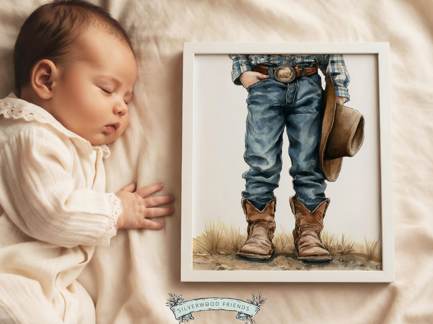 Cowboy Nursery Print, Cowboy Nursery Decor, Baby Boys Western Nursery Decor, Little Boy Cowboy Hat Farm Nursery Wall Art (DIGITAL DOWNLOAD)