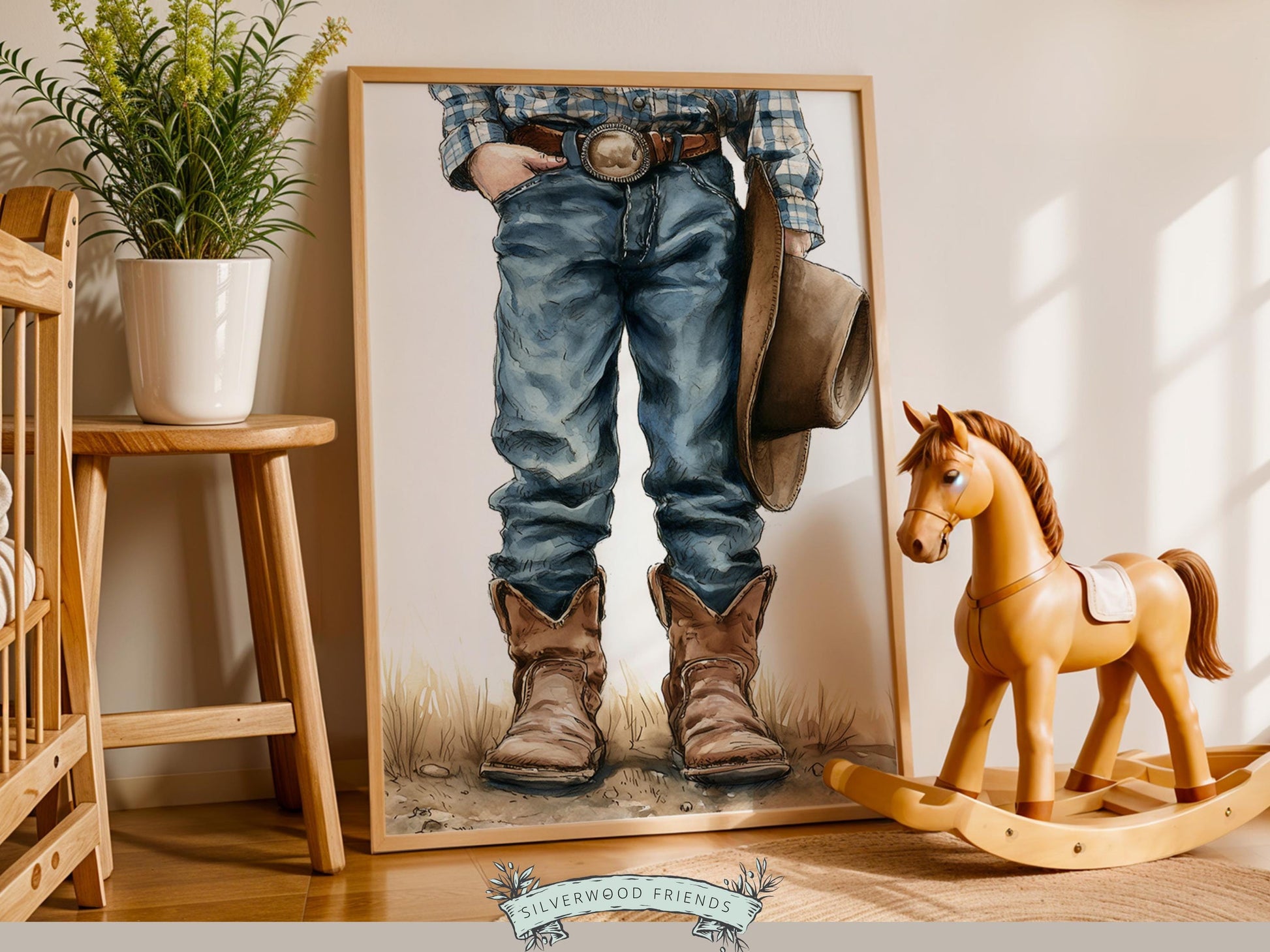 Cowboy Nursery Print, Cowboy Nursery Decor, Baby Boys Western Nursery Decor, Little Boy Cowboy Hat Farm Nursery Wall Art (DIGITAL DOWNLOAD)