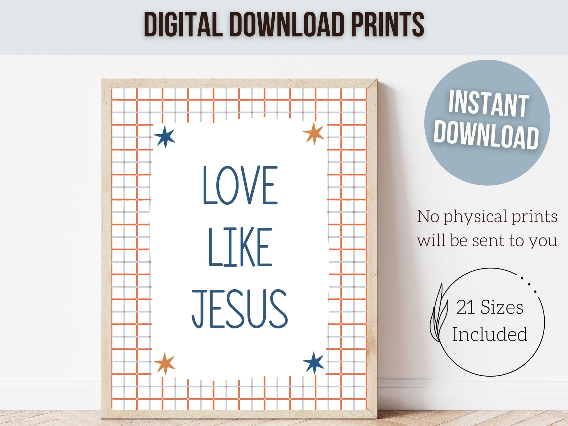 Set of 3 Christian Kids Wall Art Prints, Bible Verse Nursery Decor, Faith Based Kids Room Decor, Motivational Bible Quotes for Kids(Digital)