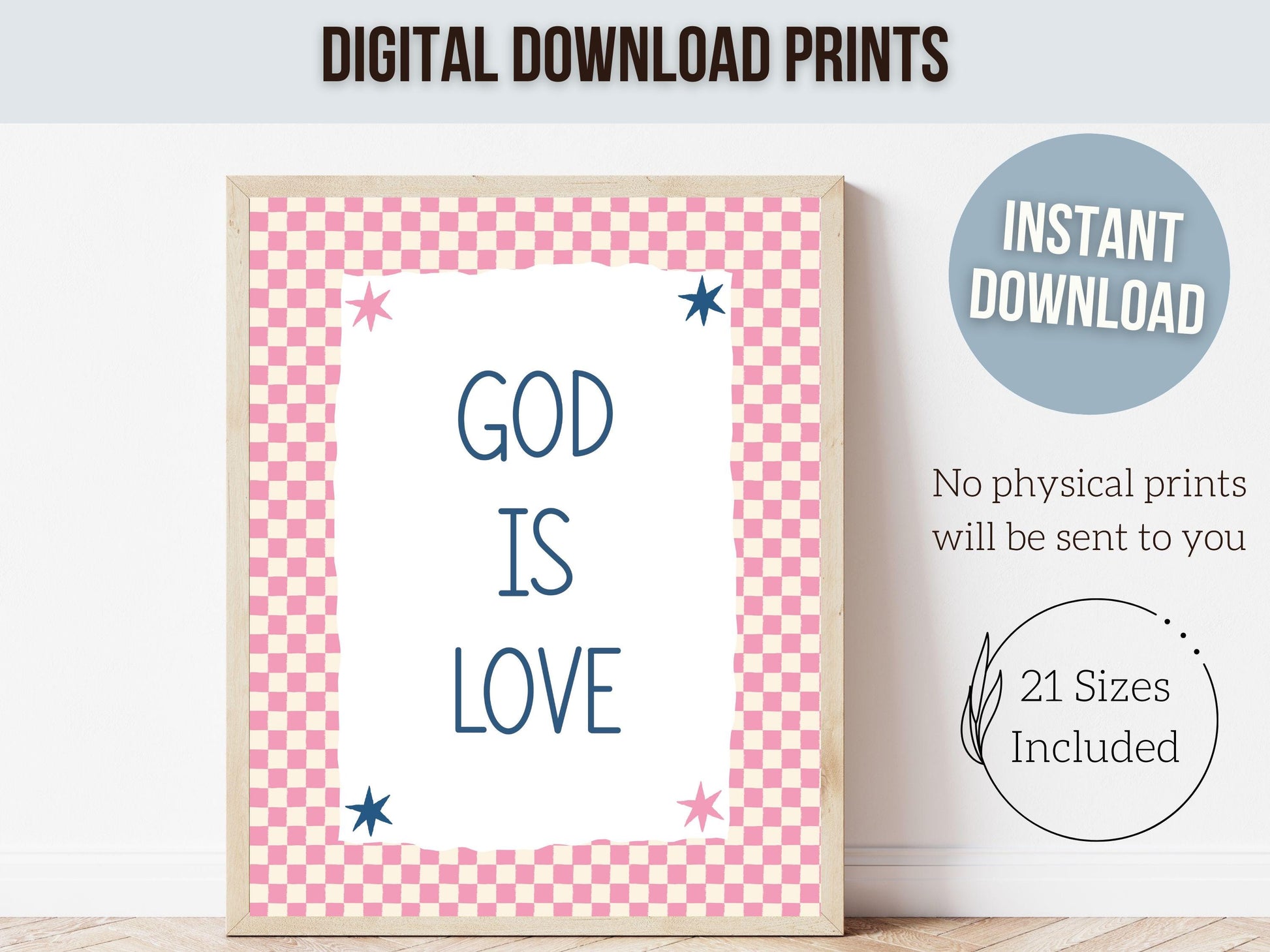 Set of 6 Christian Kids Wall Art Prints, Baby Girl Bible Verse Nursery Decor, Faith Based Kids Room Decor, Motivational Bible Quote(Digital)